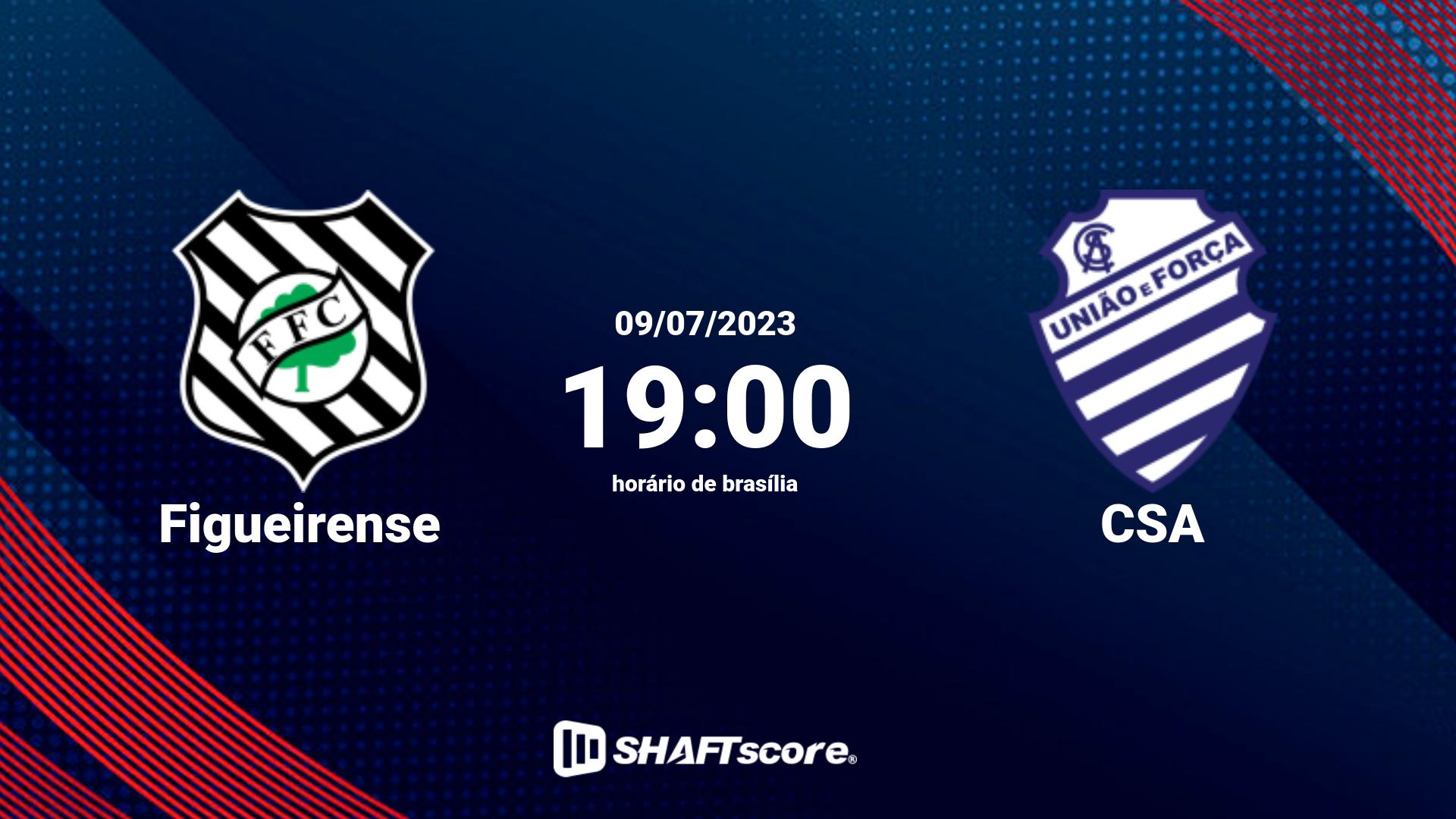 Estatísticas do jogo Figueirense vs CSA 09.07 19:00