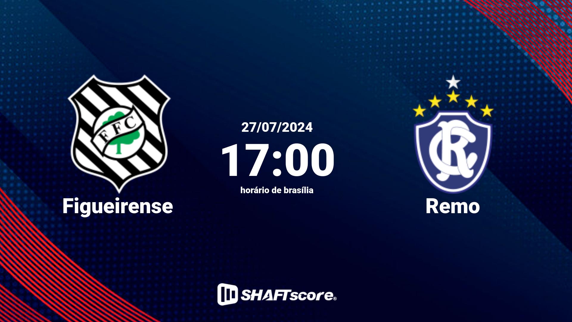 Estatísticas do jogo Figueirense vs Remo 27.07 17:00