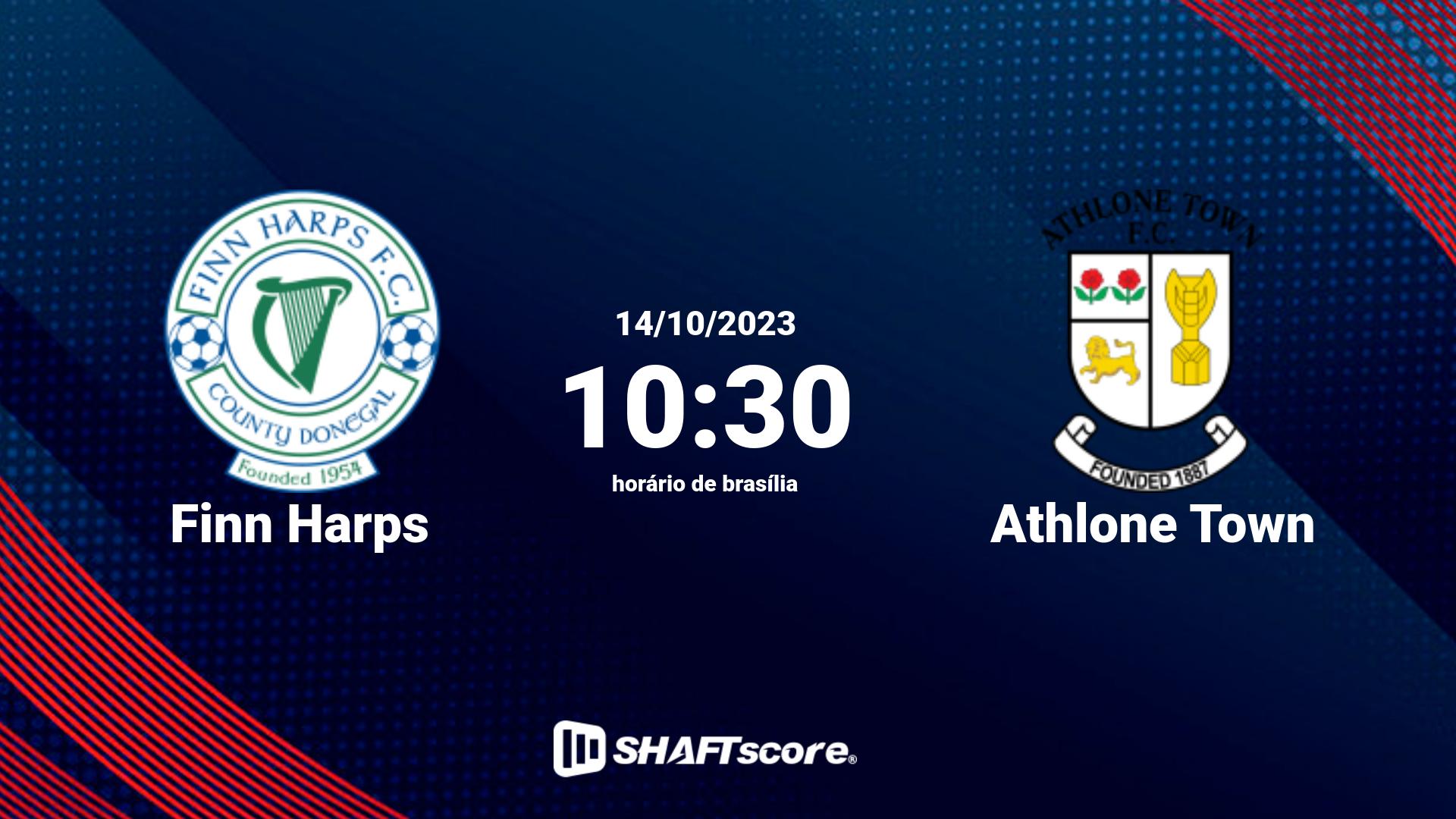 Estatísticas do jogo Finn Harps vs Athlone Town 14.10 10:30