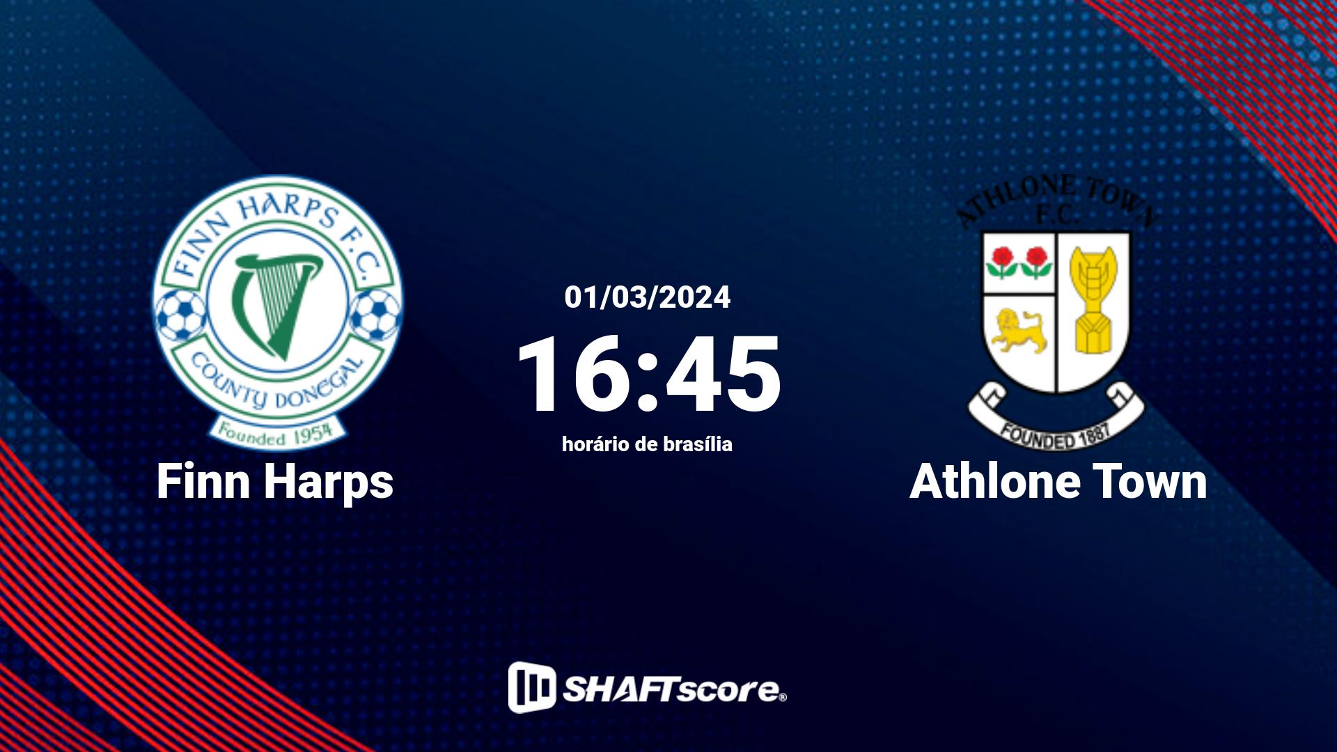 Estatísticas do jogo Finn Harps vs Athlone Town 01.03 16:45