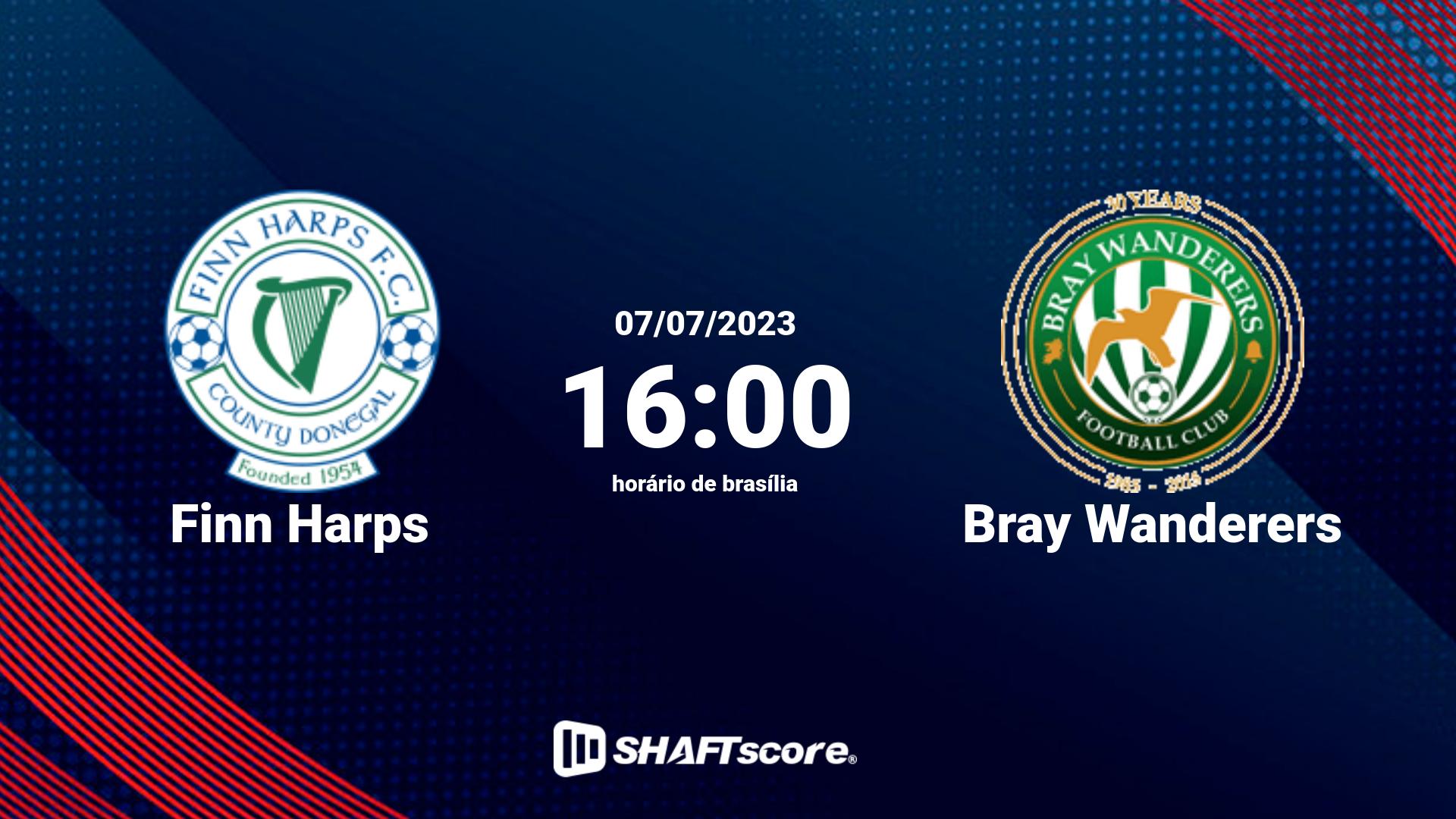 Estatísticas do jogo Finn Harps vs Bray Wanderers 07.07 16:00