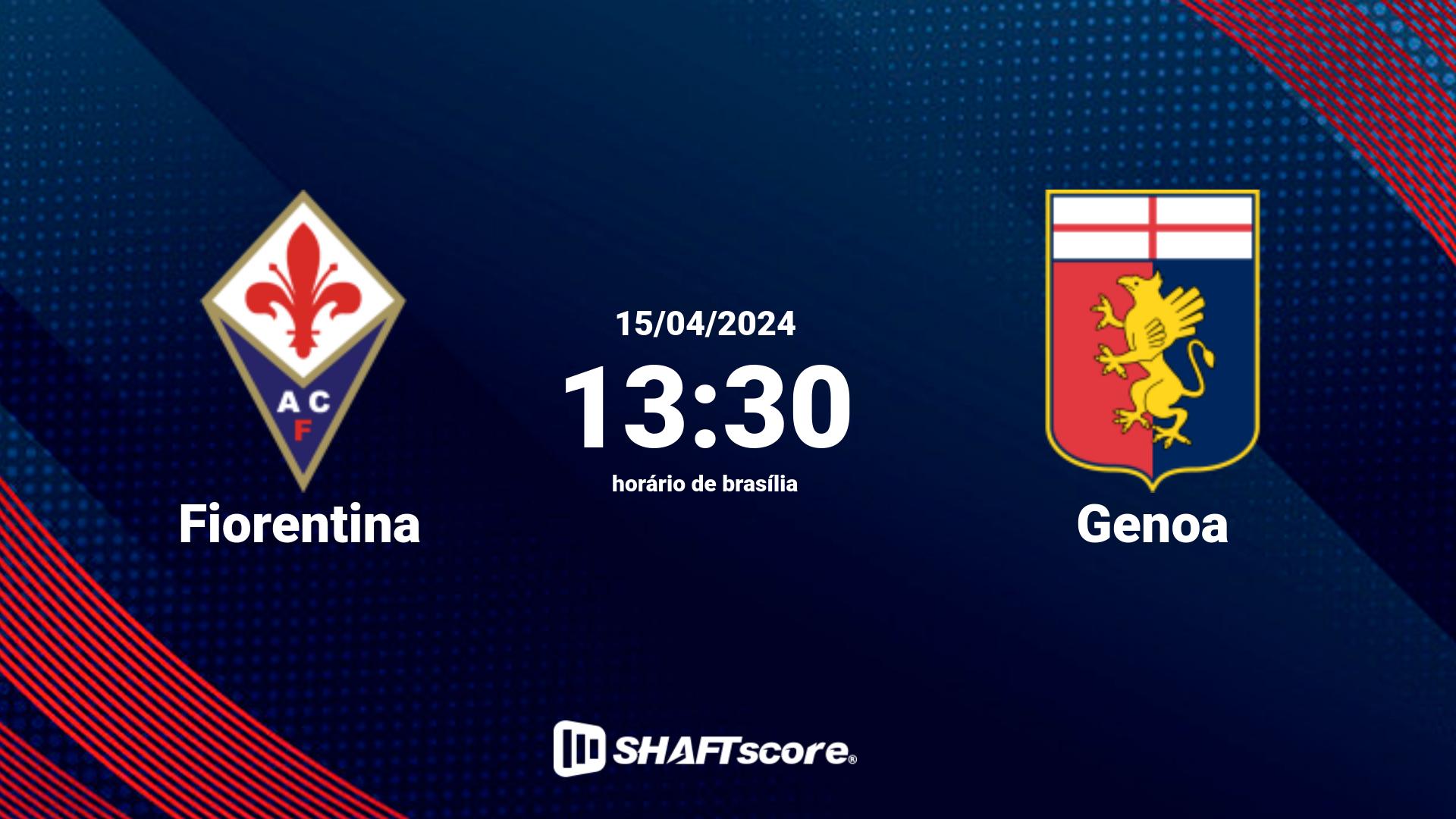 Estatísticas do jogo Fiorentina vs Genoa 15.04 13:30