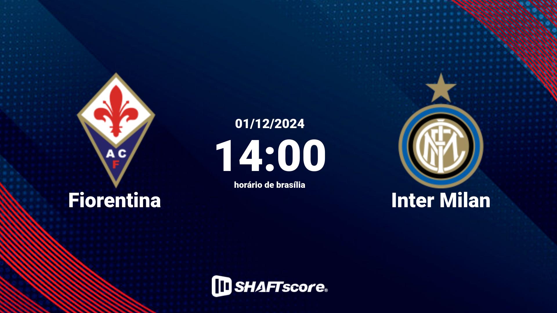 Estatísticas do jogo Fiorentina vs Inter Milan 01.12 14:00