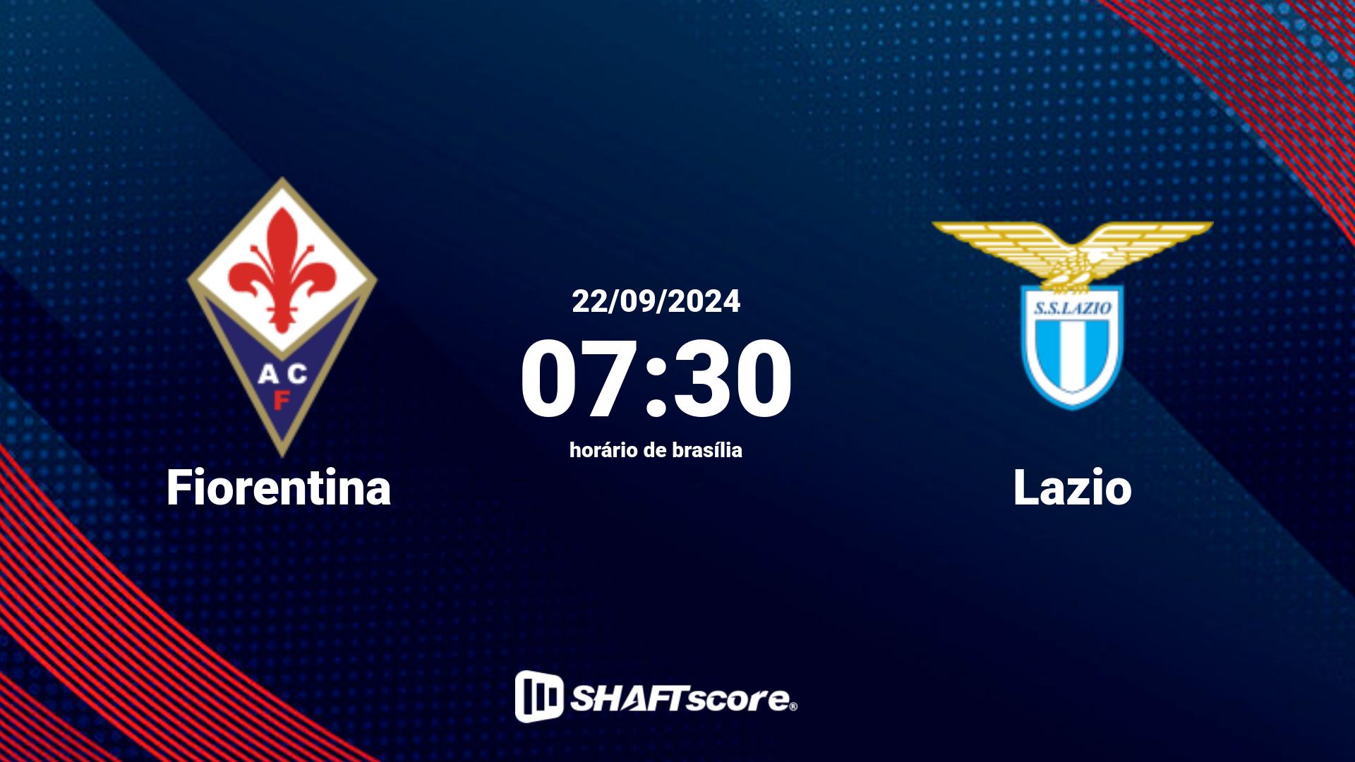 Estatísticas do jogo Fiorentina vs Lazio 22.09 07:30