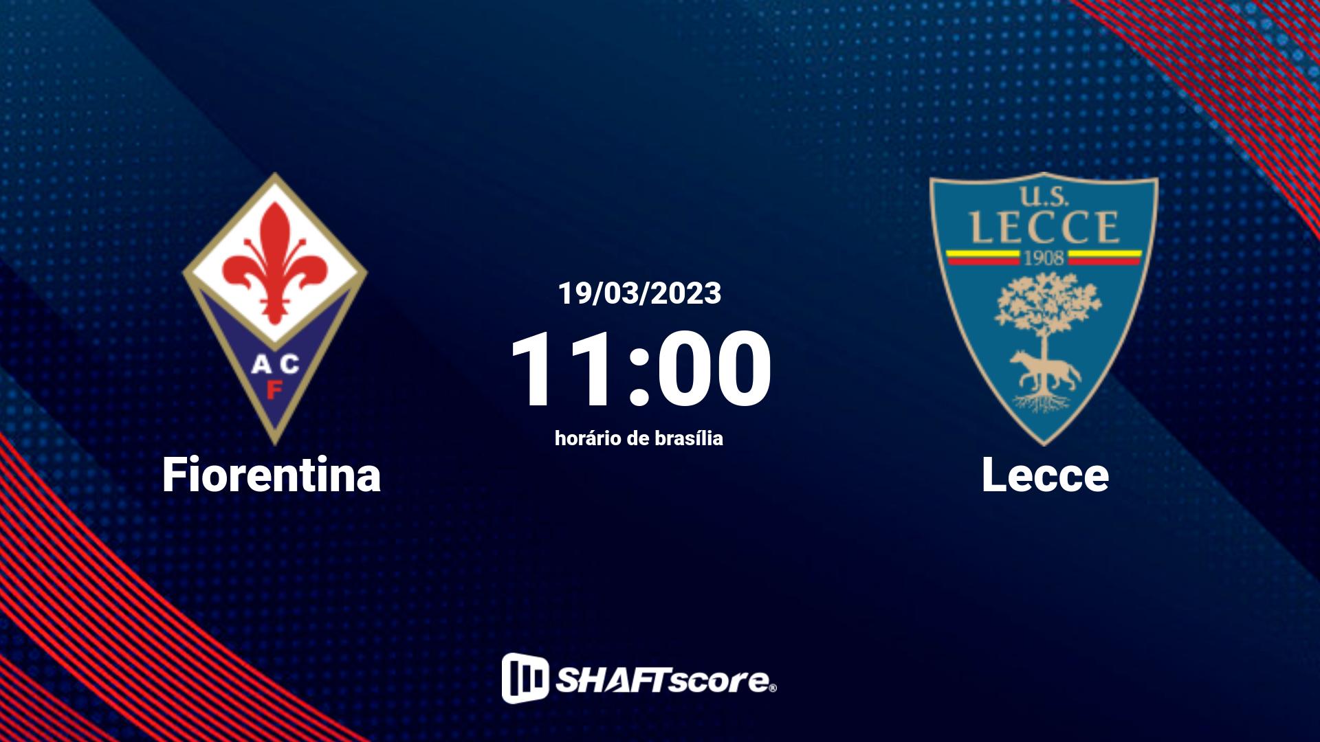 Estatísticas do jogo Fiorentina vs Lecce 19.03 11:00