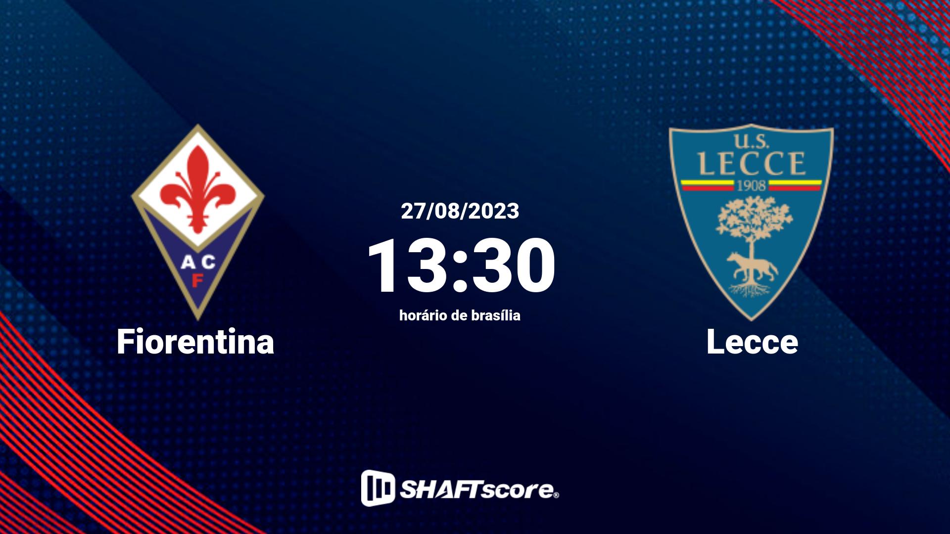 Estatísticas do jogo Fiorentina vs Lecce 27.08 13:30