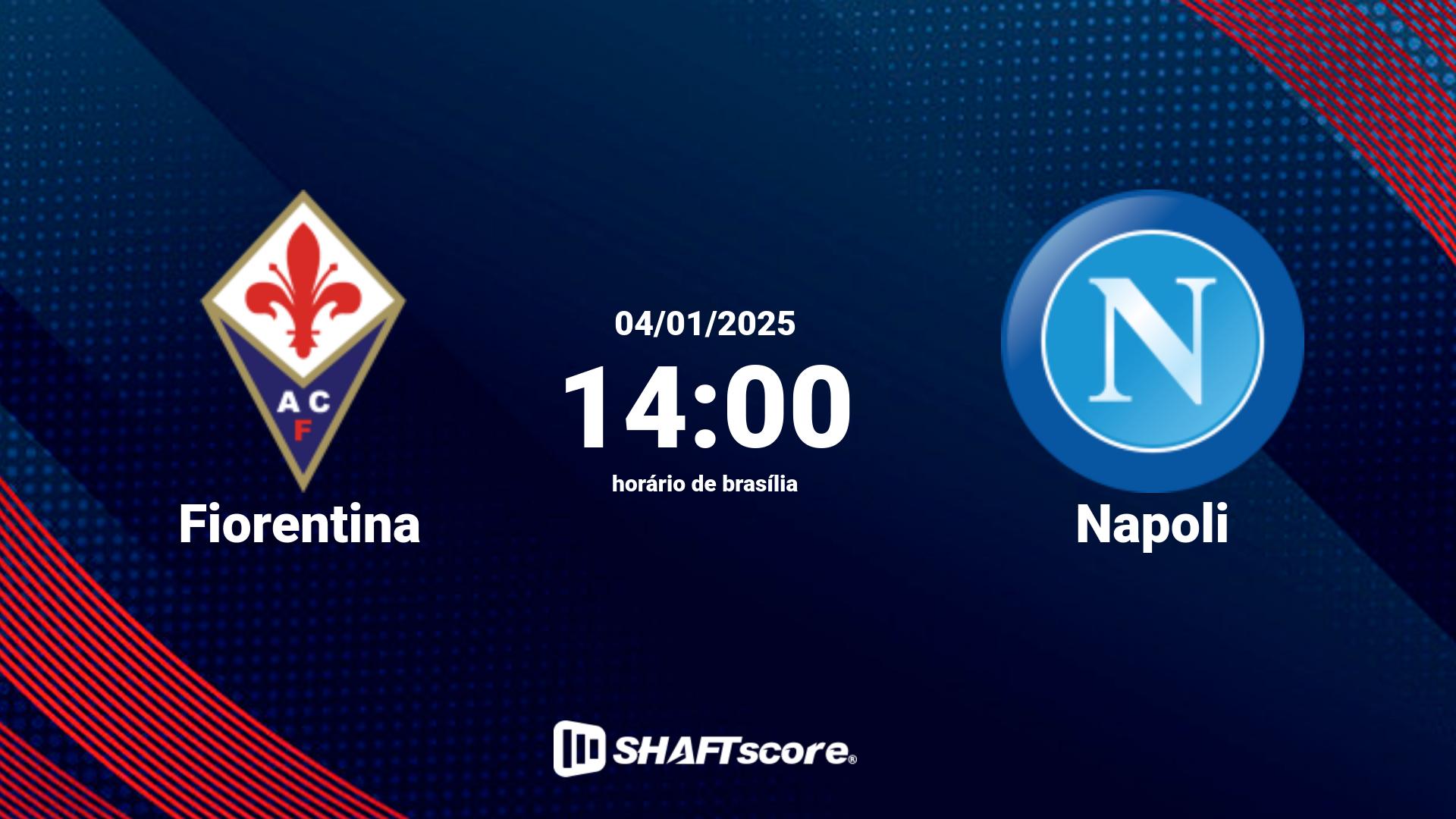 Estatísticas do jogo Fiorentina vs Napoli 04.01 14:00