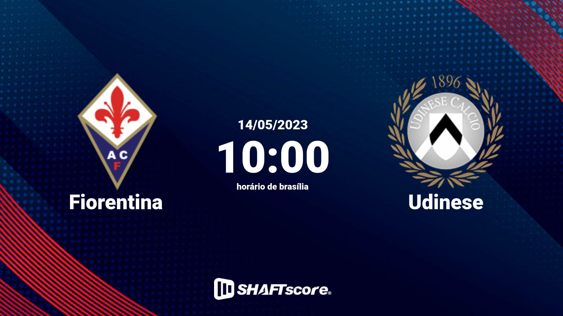 Estatísticas do jogo Fiorentina vs Udinese 14.05 10:00