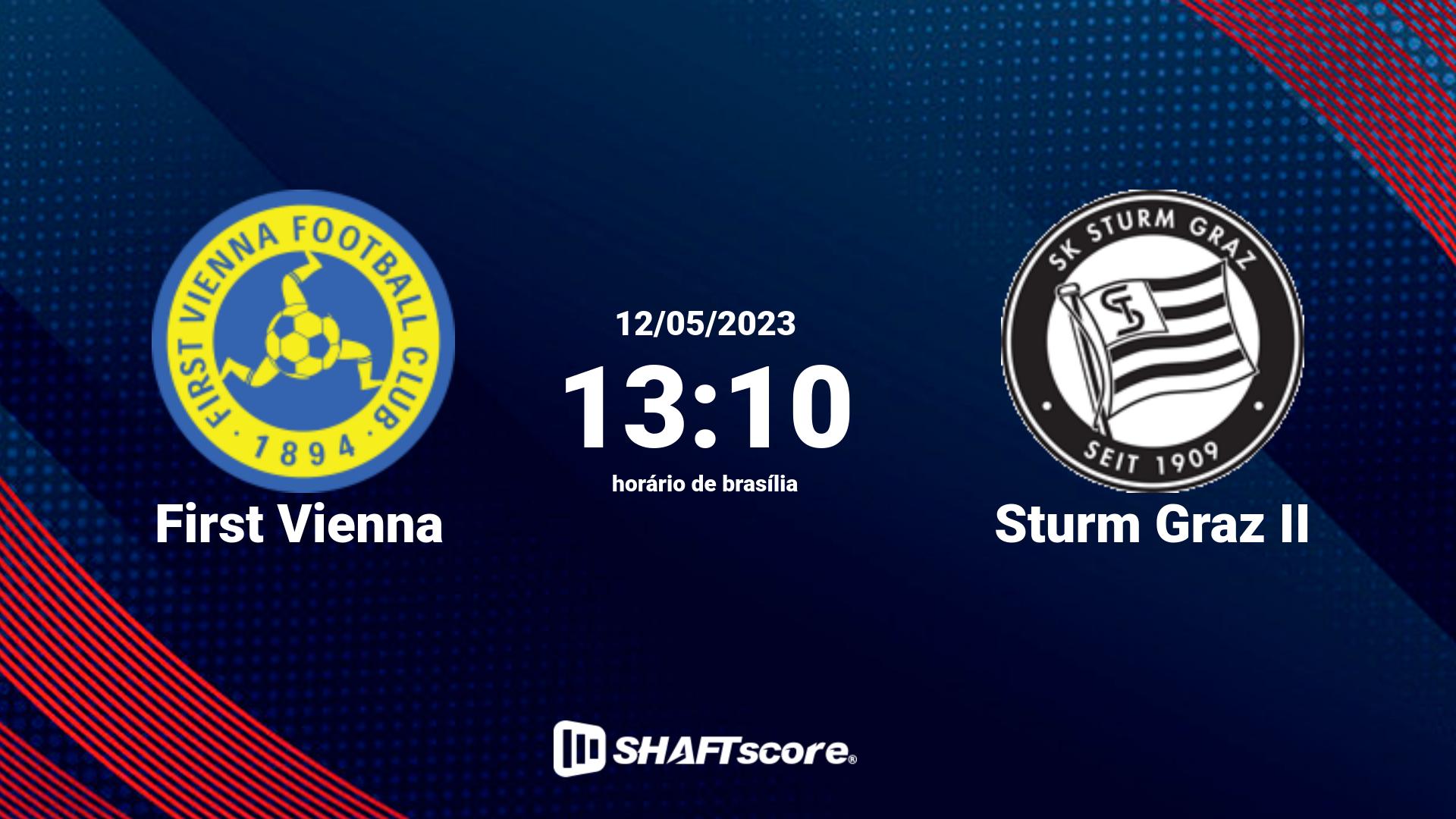 Estatísticas do jogo First Vienna vs Sturm Graz II 12.05 13:10