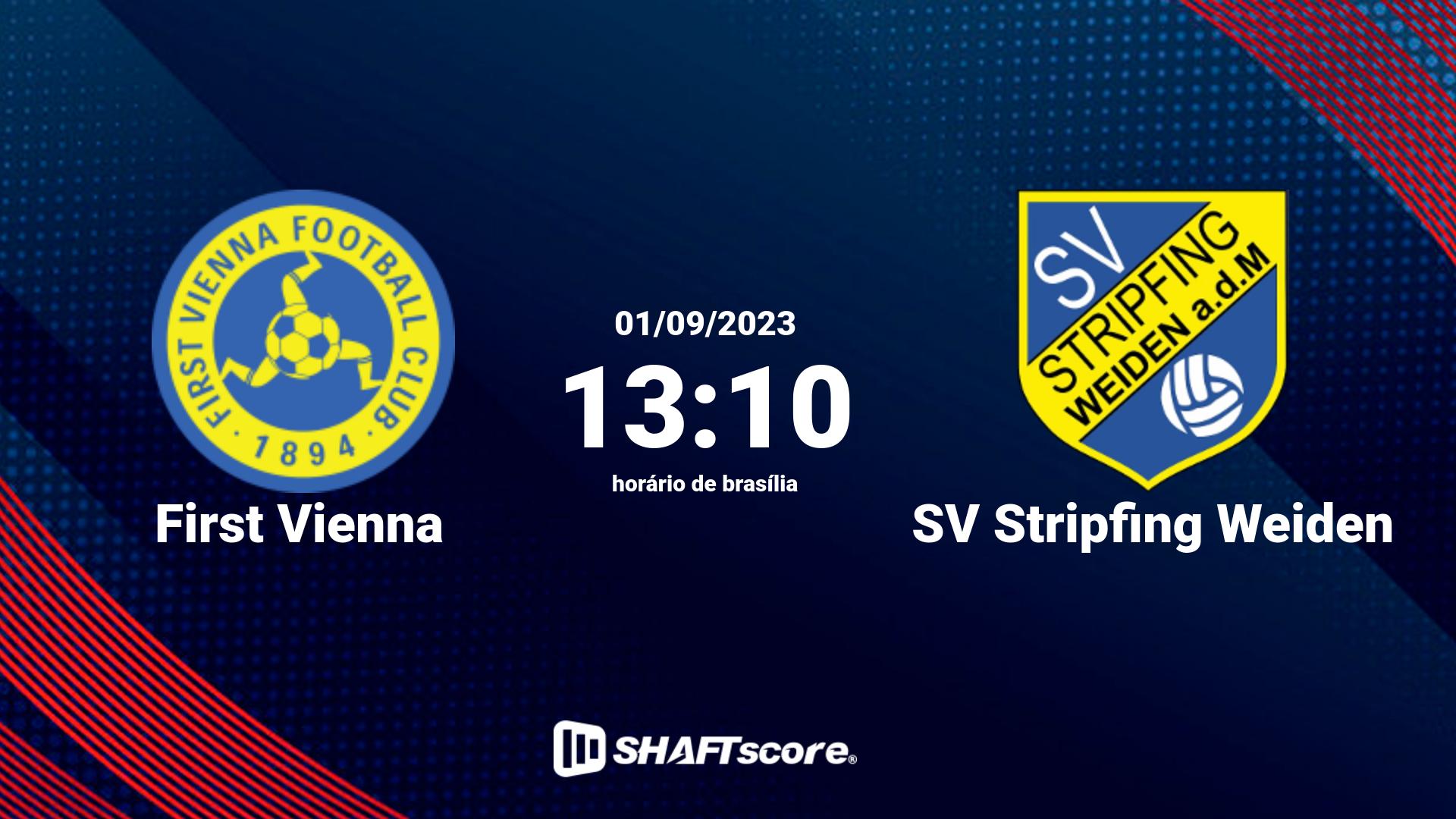 Estatísticas do jogo First Vienna vs SV Stripfing Weiden 01.09 13:10