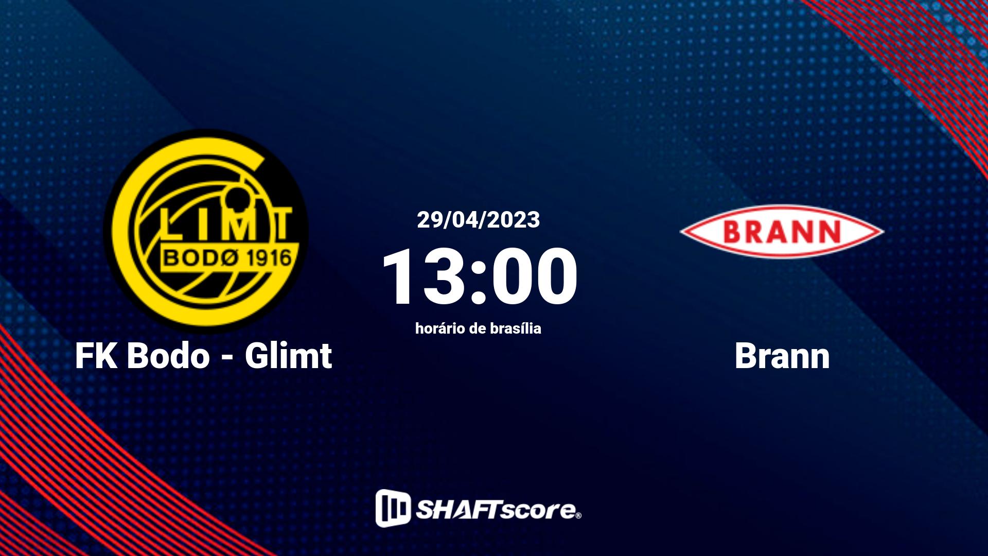 Estatísticas do jogo FK Bodo - Glimt vs Brann 29.04 13:00
