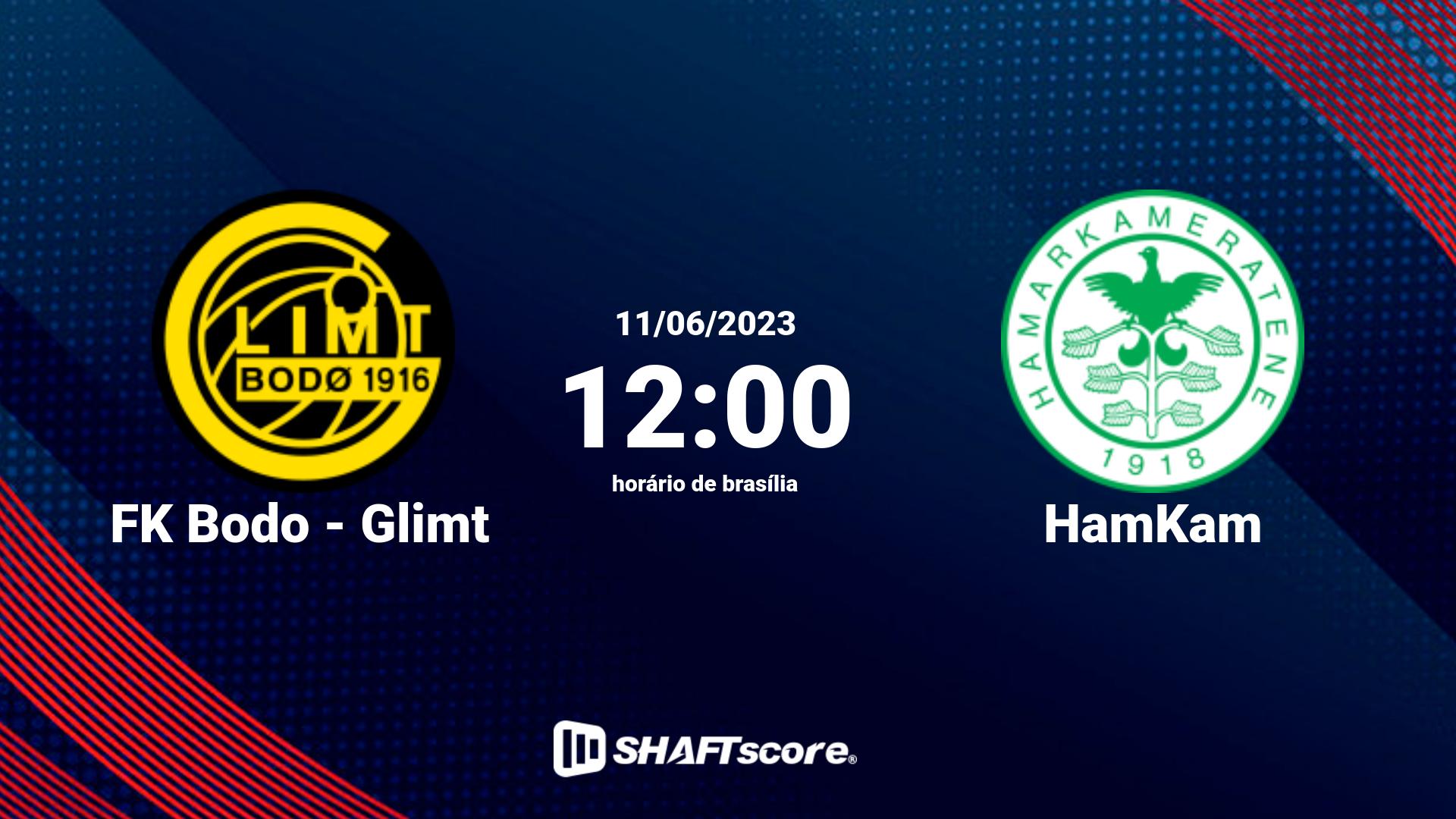 Estatísticas do jogo FK Bodo - Glimt vs HamKam 11.06 12:00