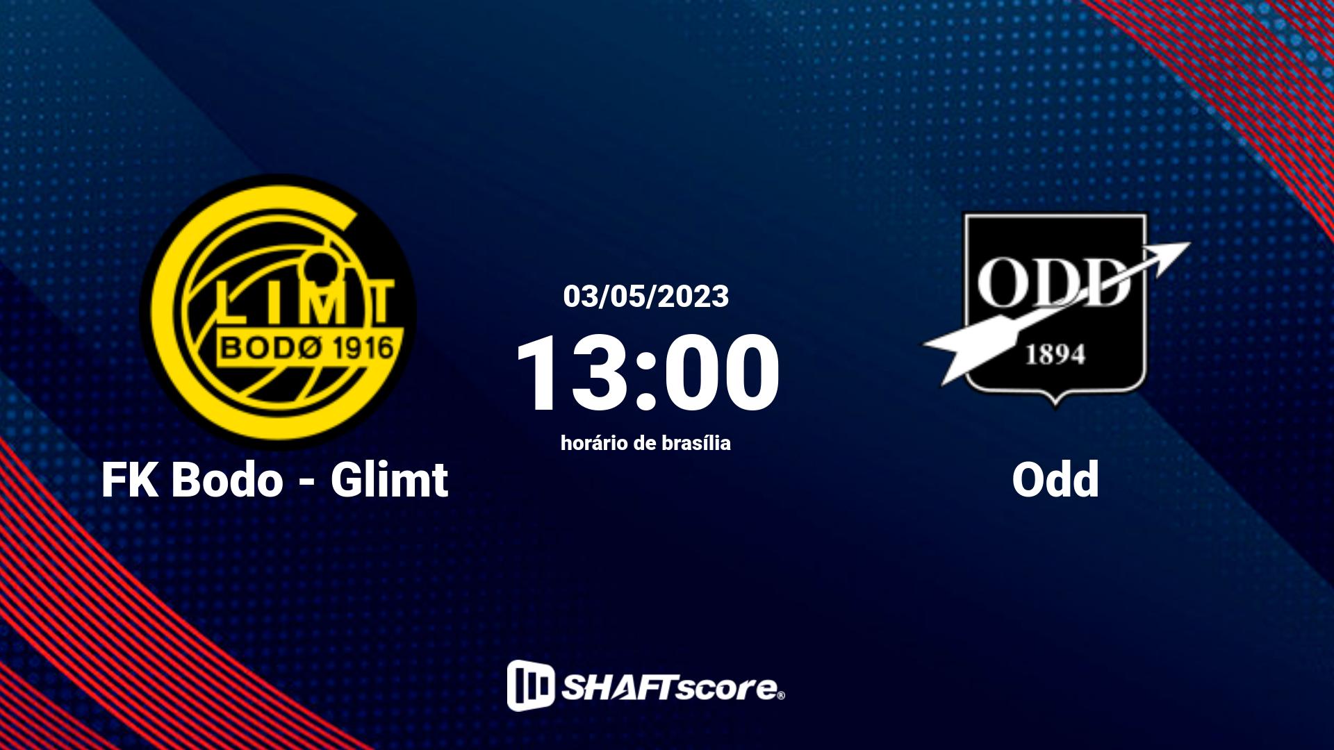 Estatísticas do jogo FK Bodo - Glimt vs Odd 03.05 13:00