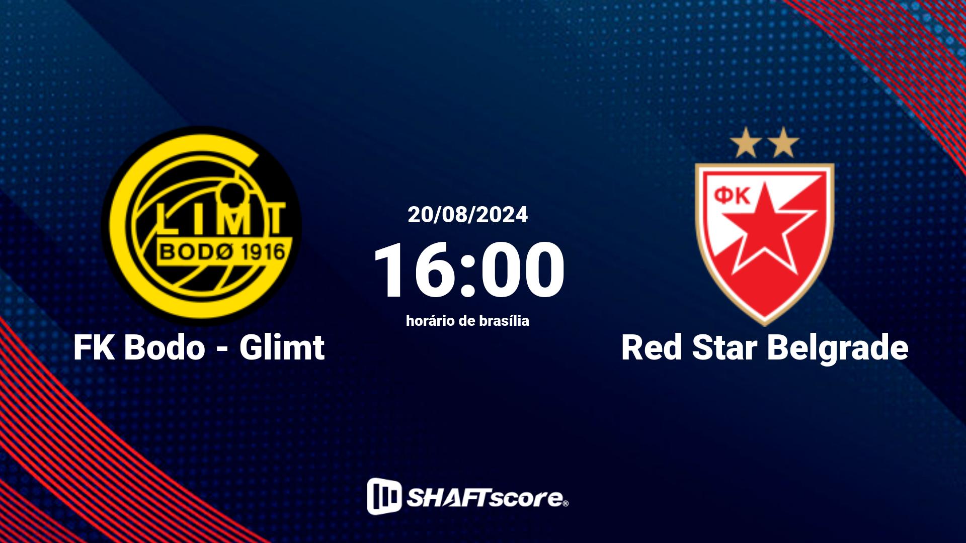 Estatísticas do jogo FK Bodo - Glimt vs Red Star Belgrade 20.08 16:00