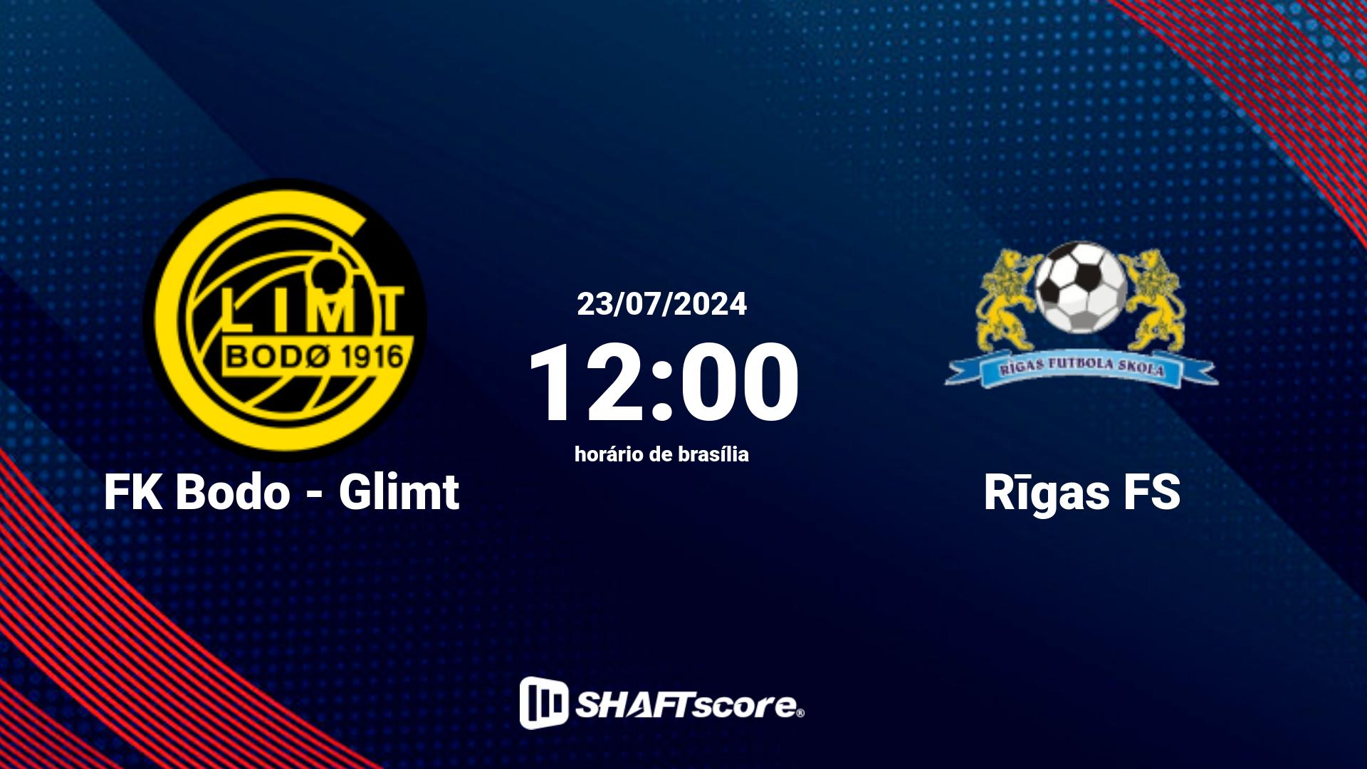 Estatísticas do jogo FK Bodo - Glimt vs Rīgas FS 23.07 12:00