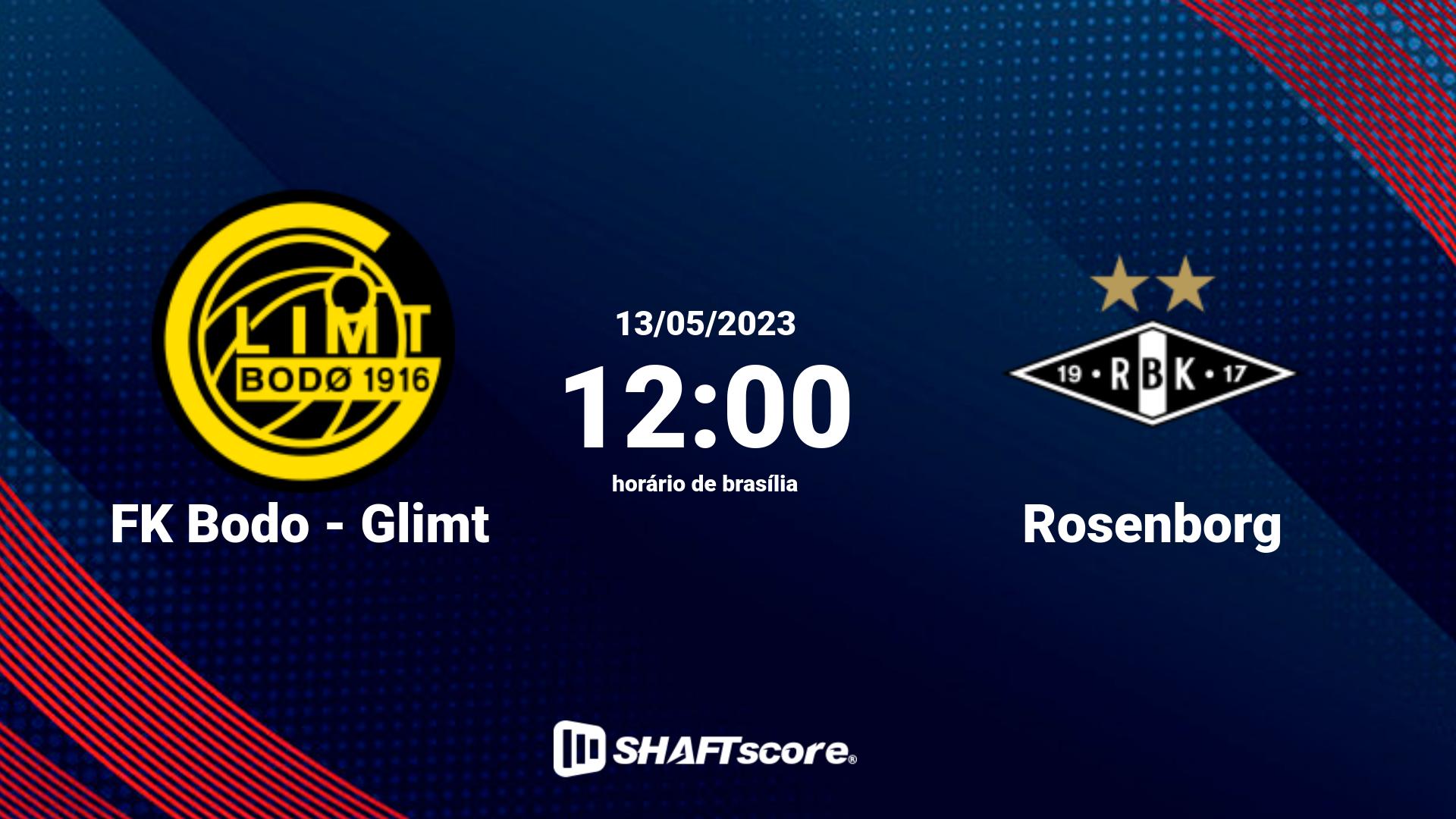 Estatísticas do jogo FK Bodo - Glimt vs Rosenborg 13.05 12:00