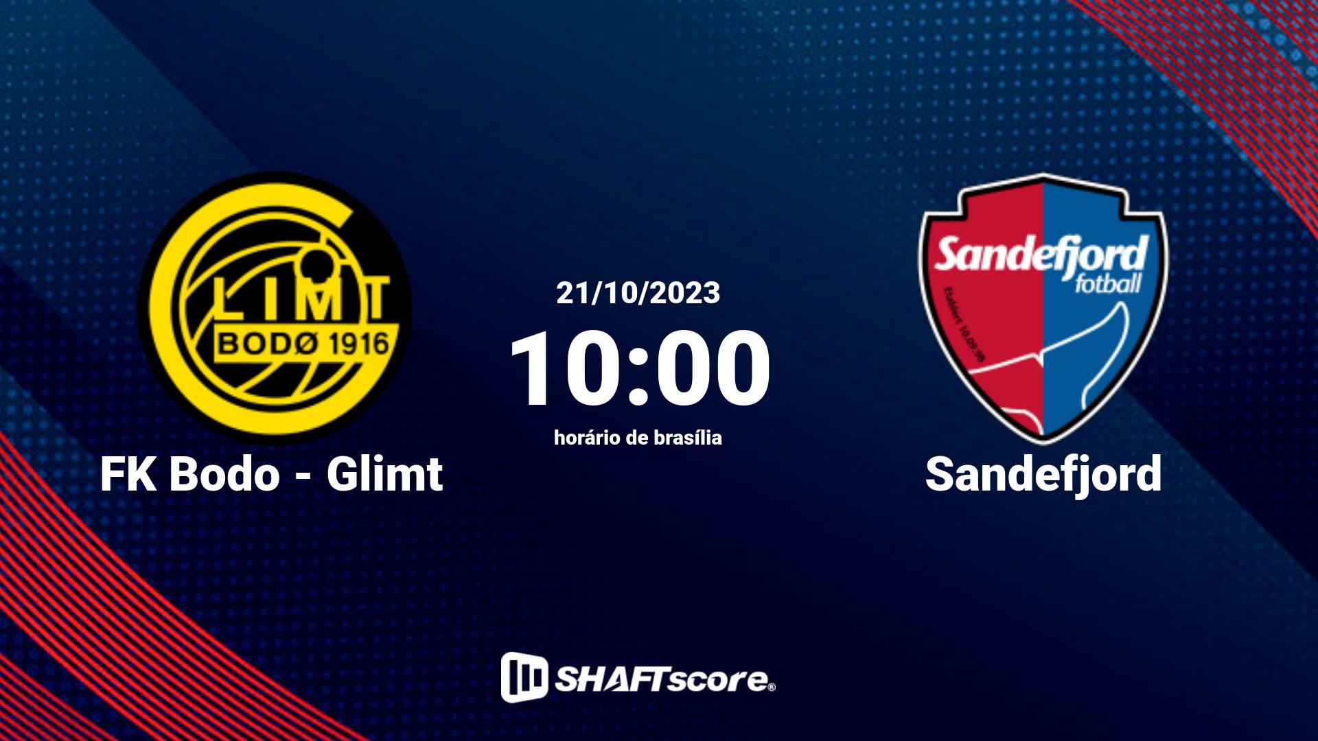 Estatísticas do jogo FK Bodo - Glimt vs Sandefjord 21.10 10:00