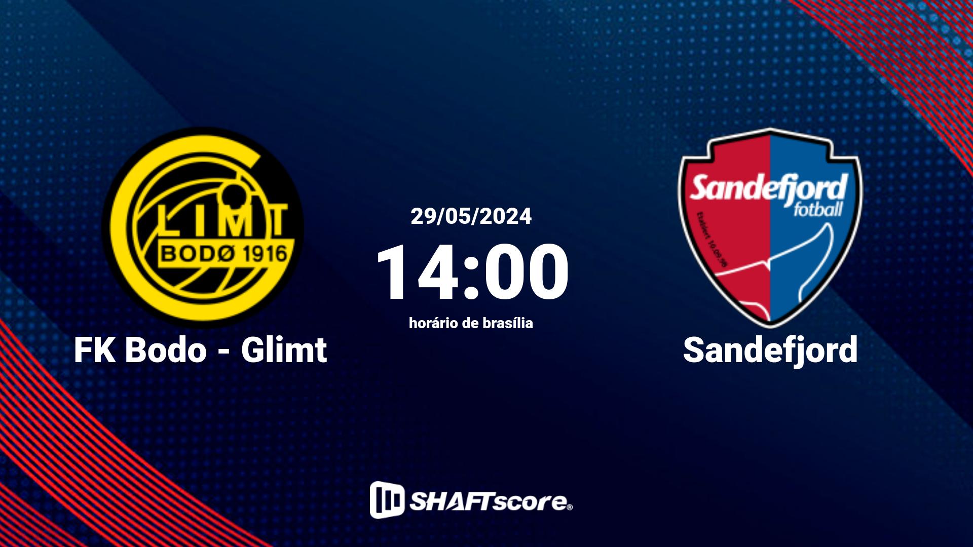 Estatísticas do jogo FK Bodo - Glimt vs Sandefjord 29.05 14:00