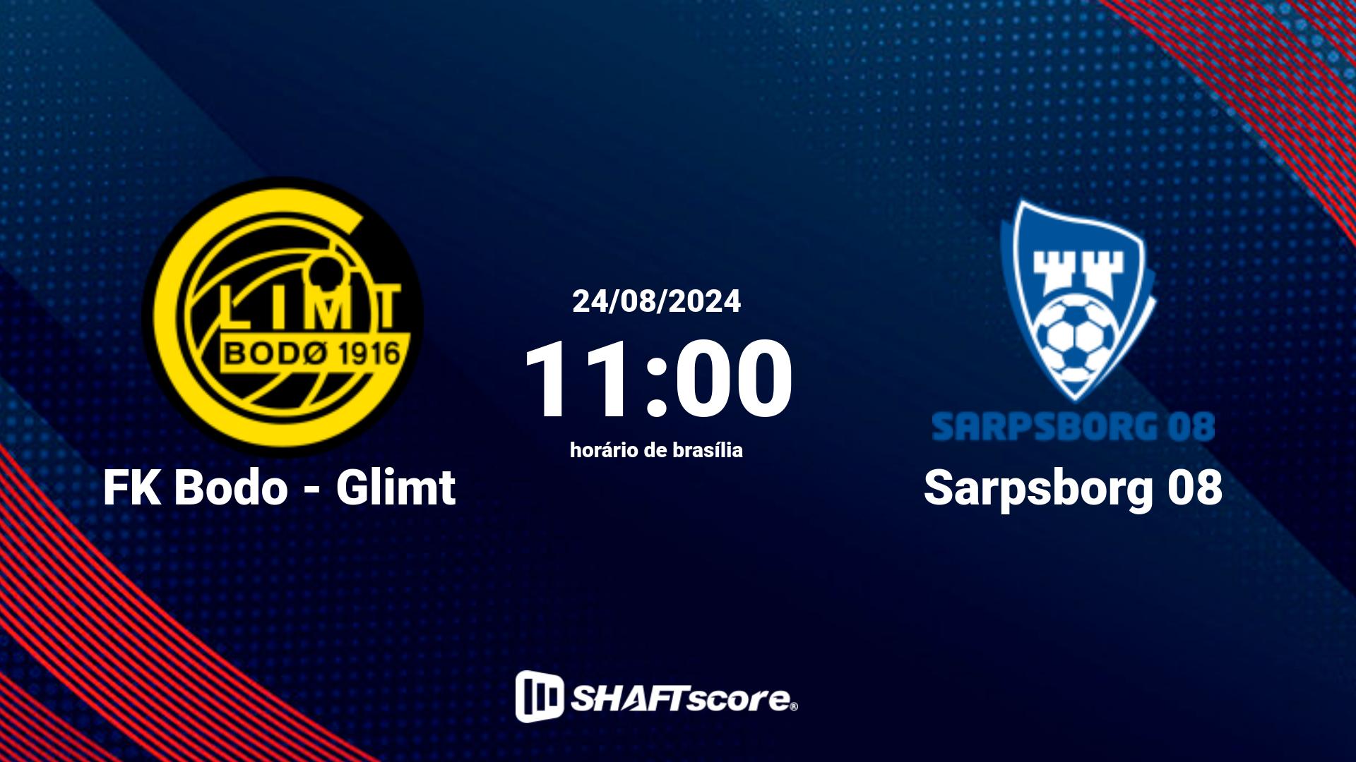 Estatísticas do jogo FK Bodo - Glimt vs Sarpsborg 08 24.08 11:00