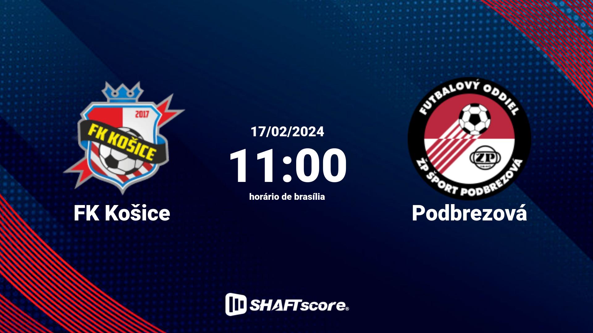 Estatísticas do jogo FK Košice vs Podbrezová 17.02 11:00