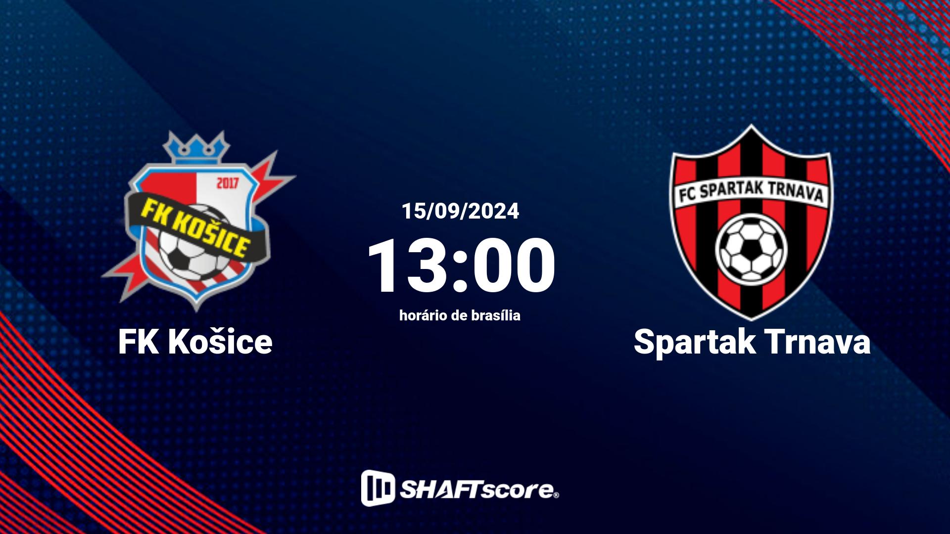 Estatísticas do jogo FK Košice vs Spartak Trnava 15.09 13:00