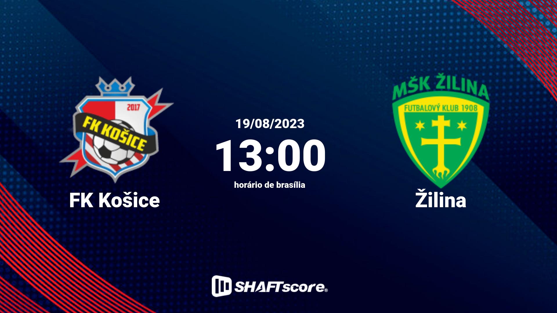 Estatísticas do jogo FK Košice vs Žilina 19.08 13:00