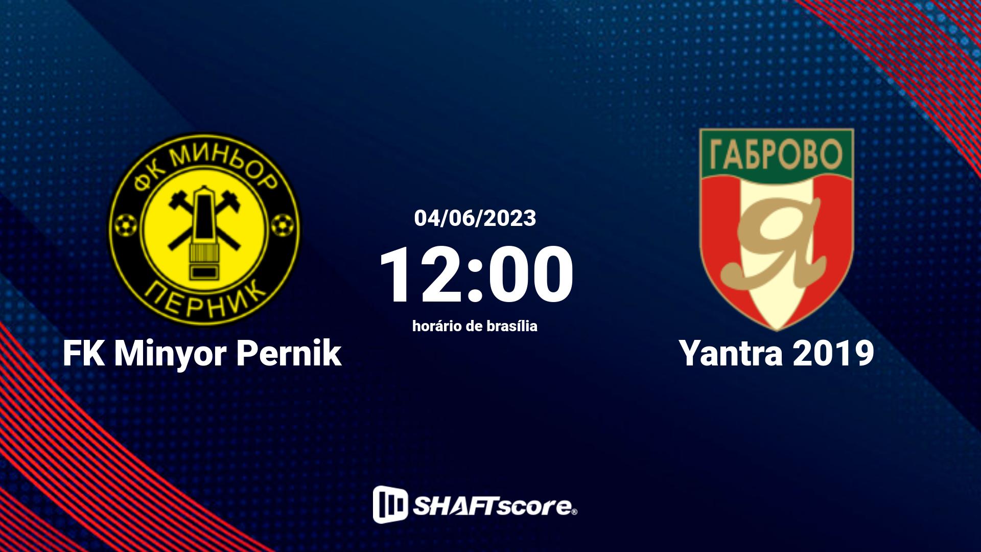 Estatísticas do jogo FK Minyor Pernik vs Yantra 2019 04.06 12:00