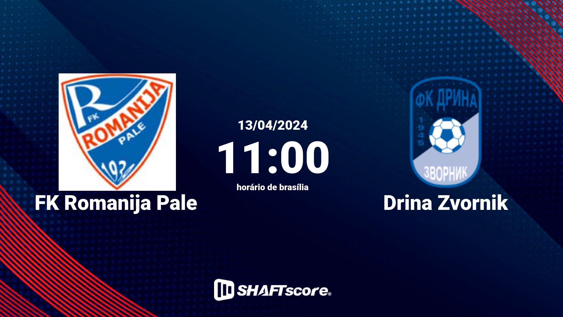 Estatísticas do jogo FK Romanija Pale vs Drina Zvornik 13.04 11:00