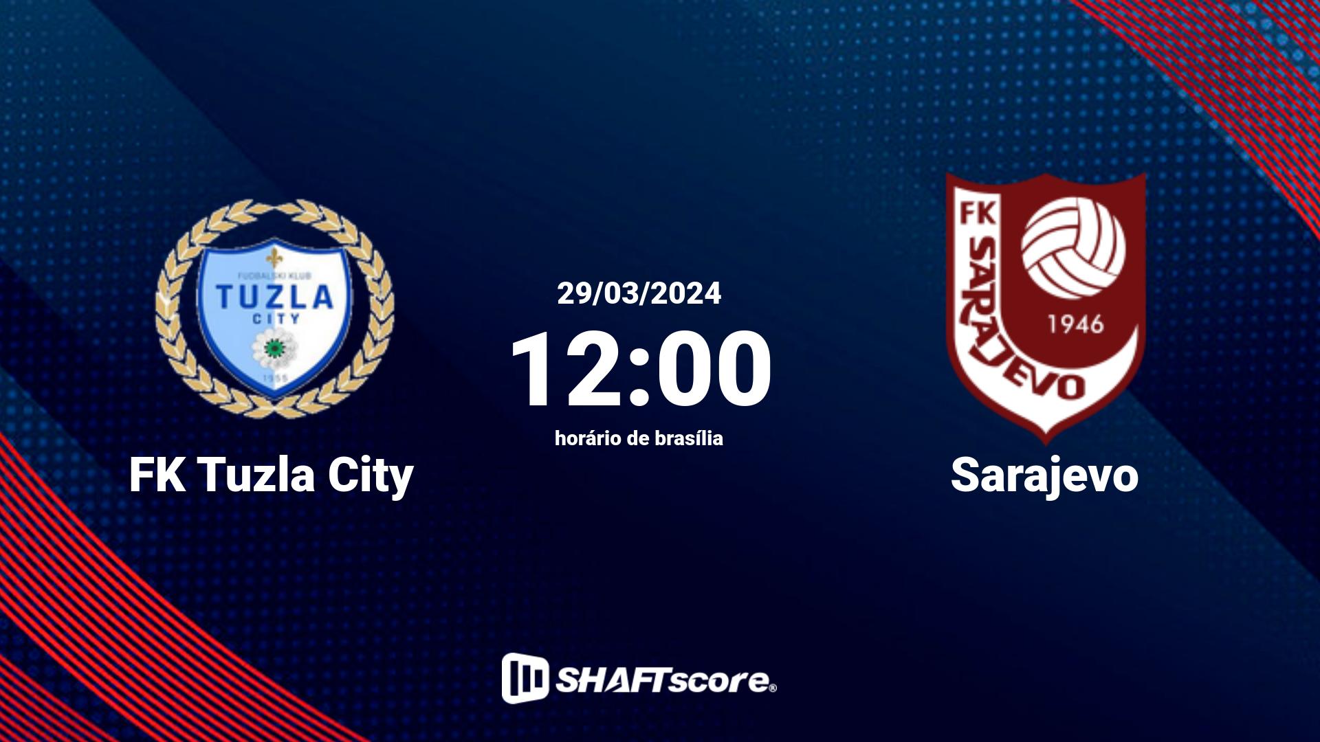 Estatísticas do jogo FK Tuzla City vs Sarajevo 29.03 12:00