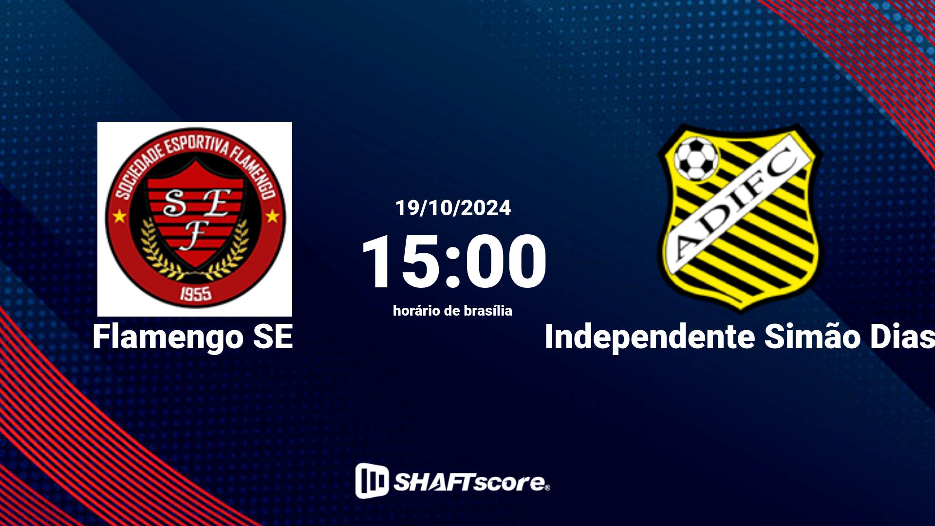 Estatísticas do jogo Flamengo SE vs Independente Simão Dias 19.10 15:00