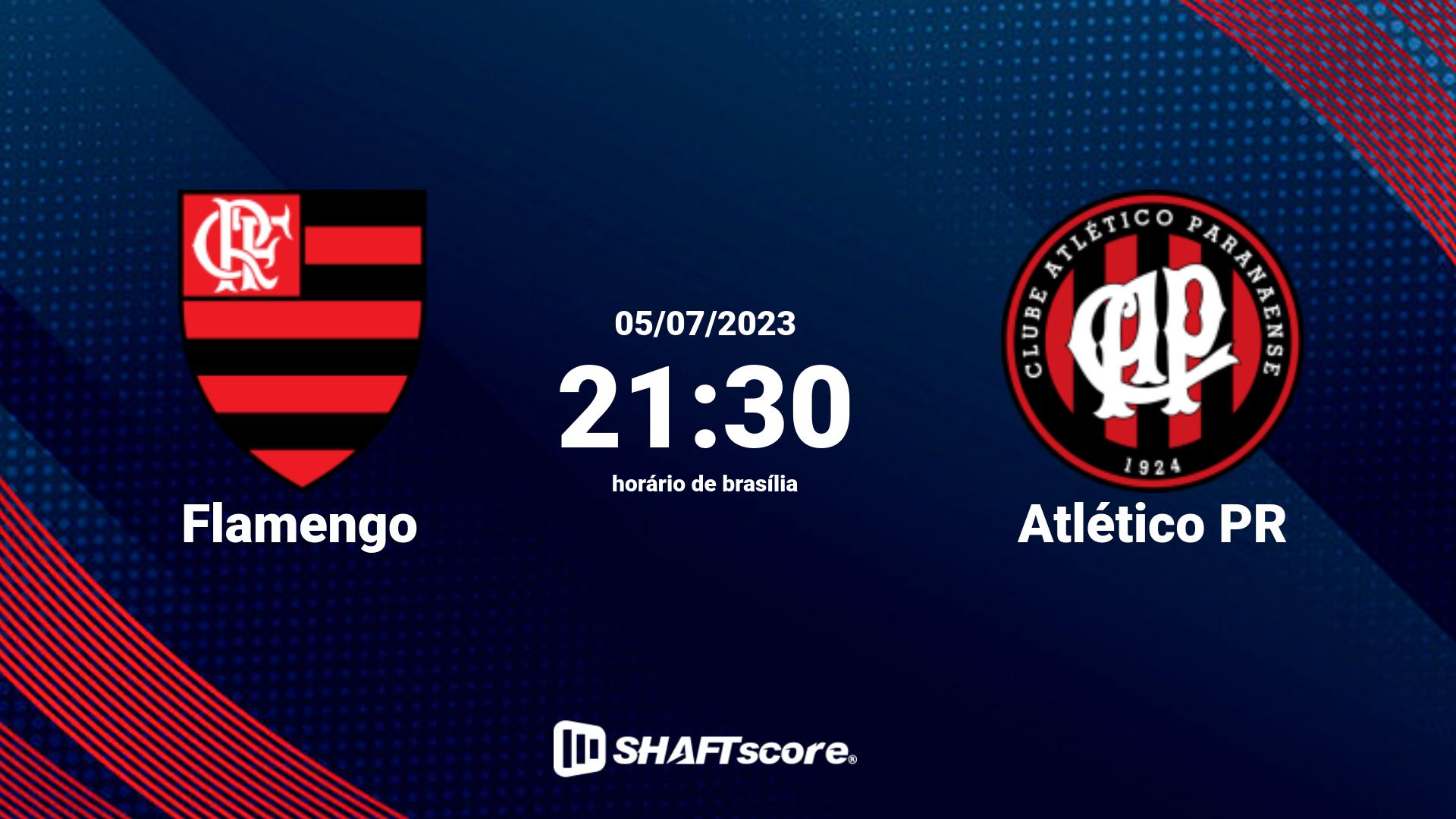 Estatísticas do jogo Flamengo vs Atlético PR 05.07 21:30