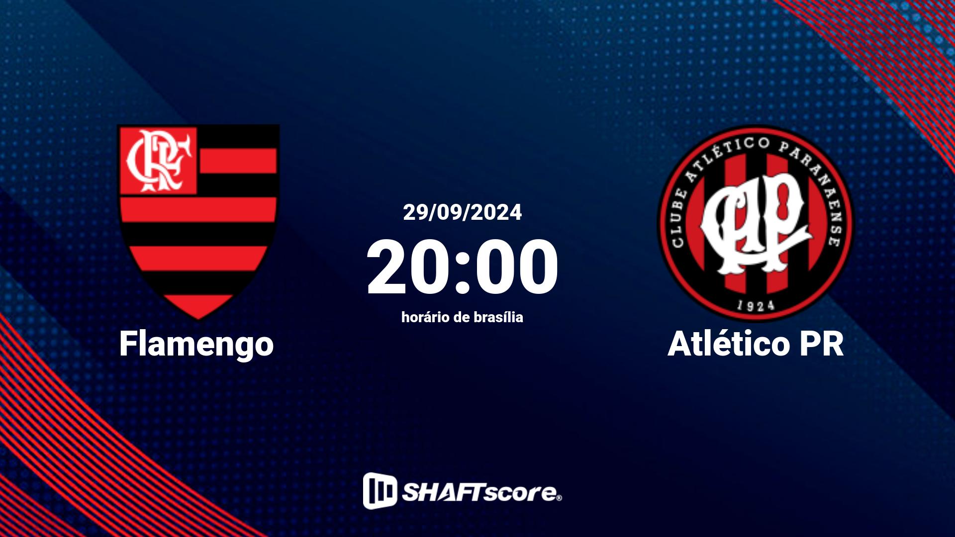 Estatísticas do jogo Flamengo vs Atlético PR 29.09 20:00