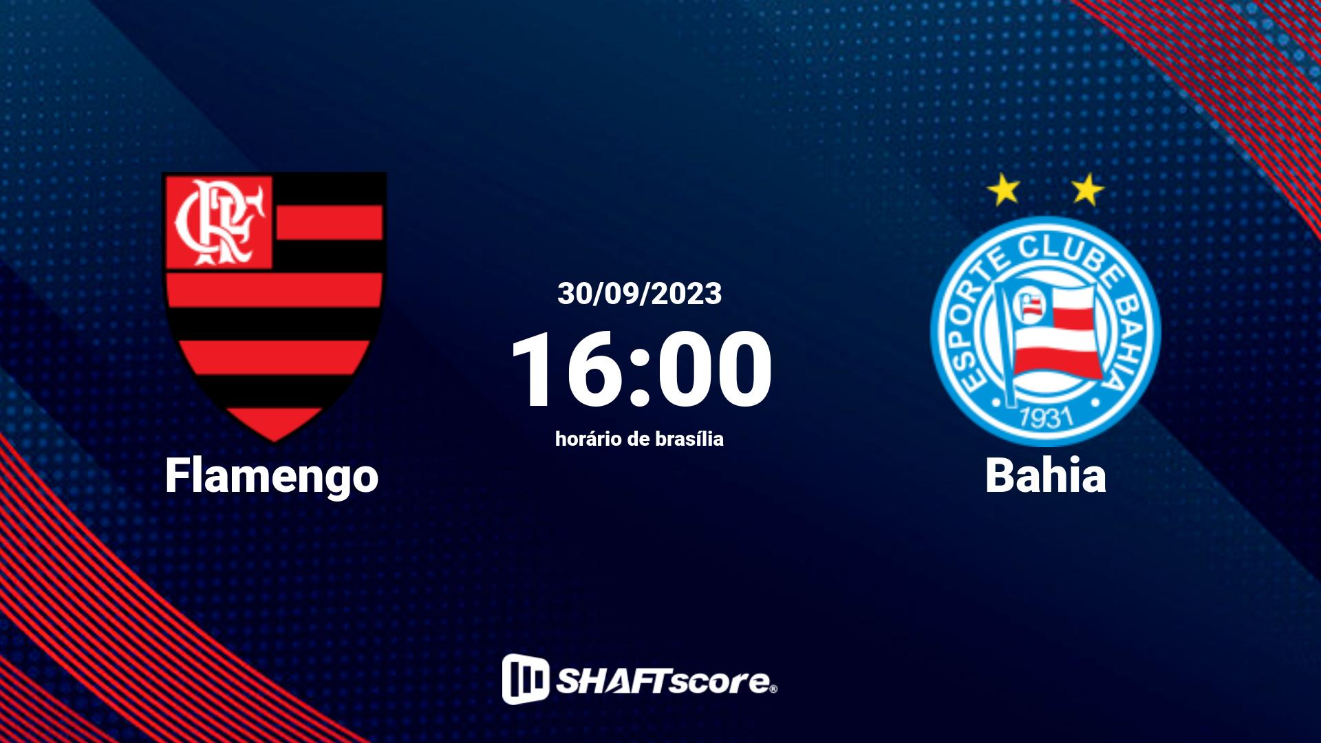 Estatísticas do jogo Flamengo vs Bahia 30.09 16:00