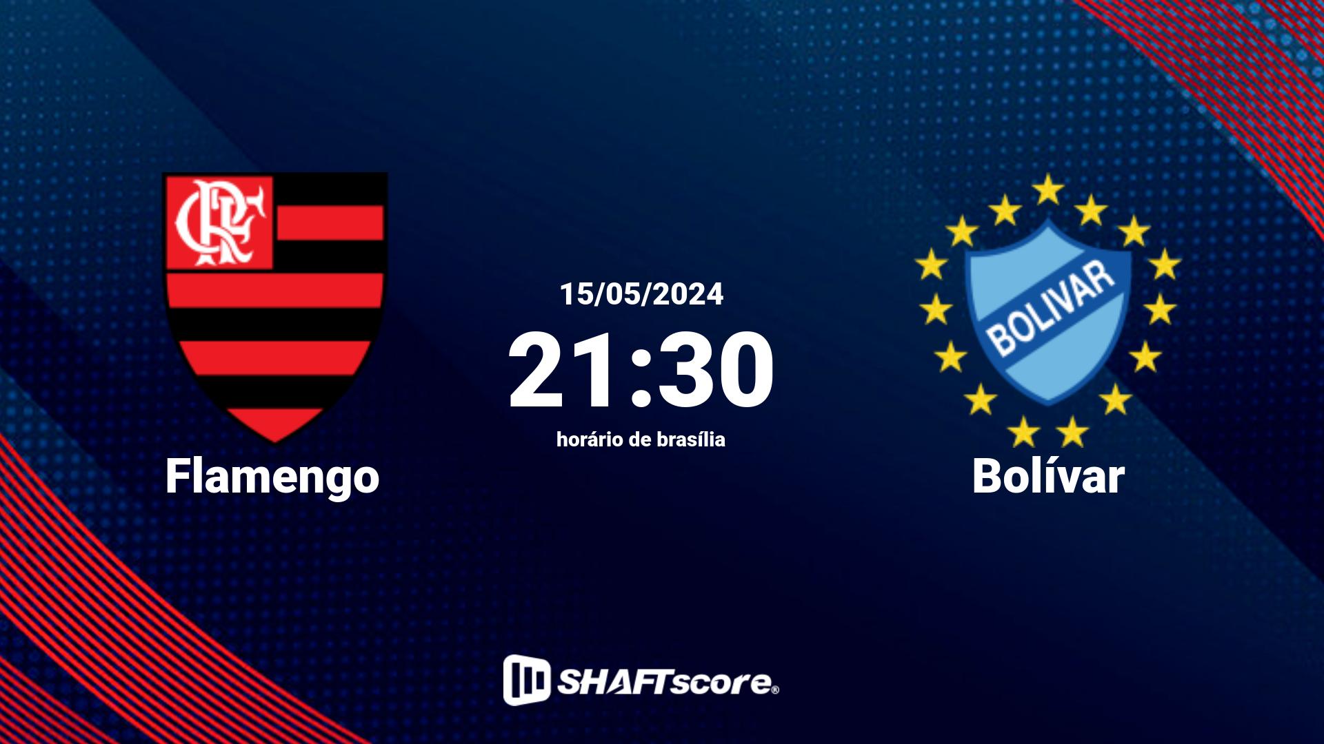 Estatísticas do jogo Flamengo vs Bolívar 15.05 21:30