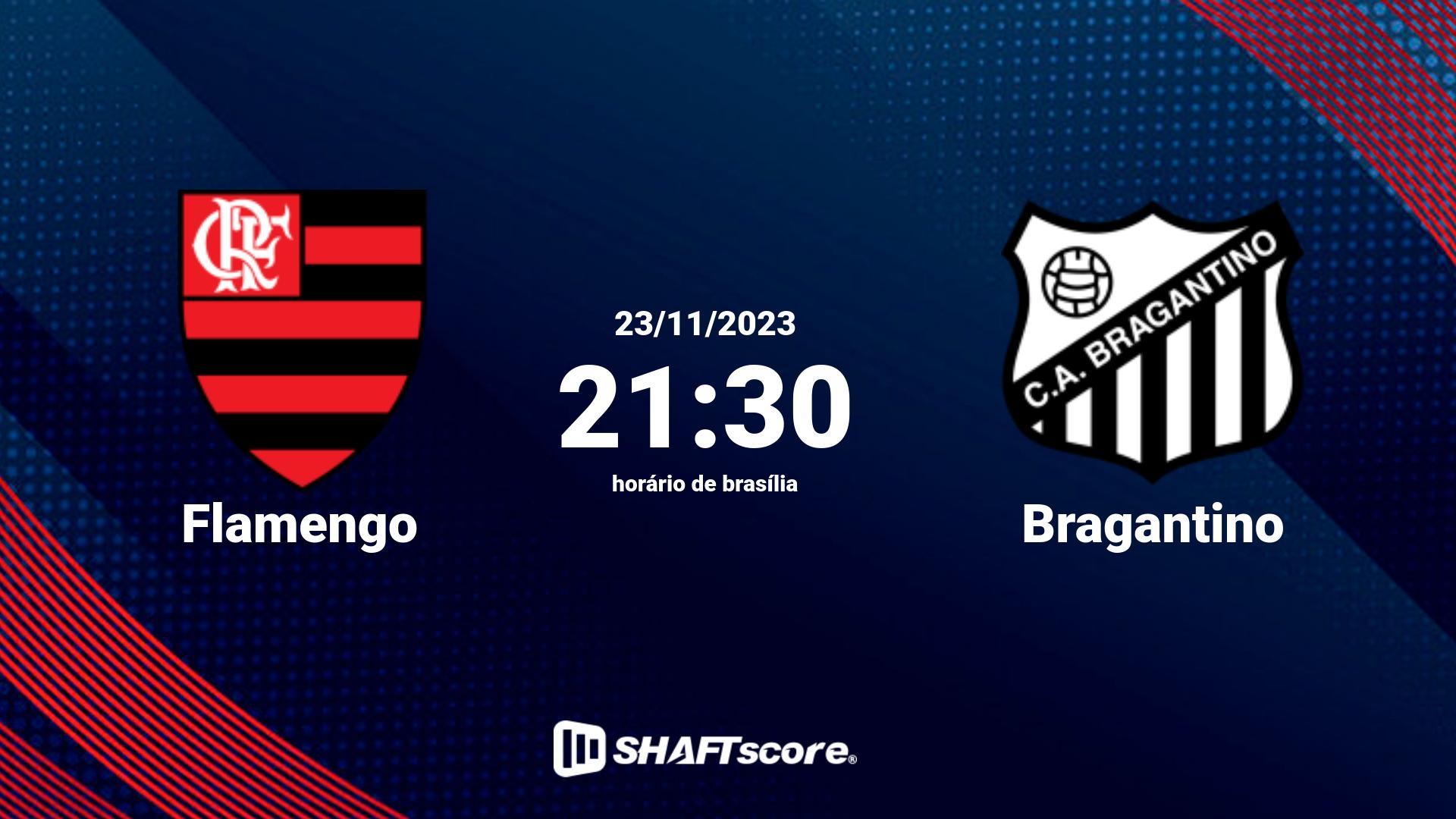 Estatísticas do jogo Flamengo vs Bragantino 23.11 21:30