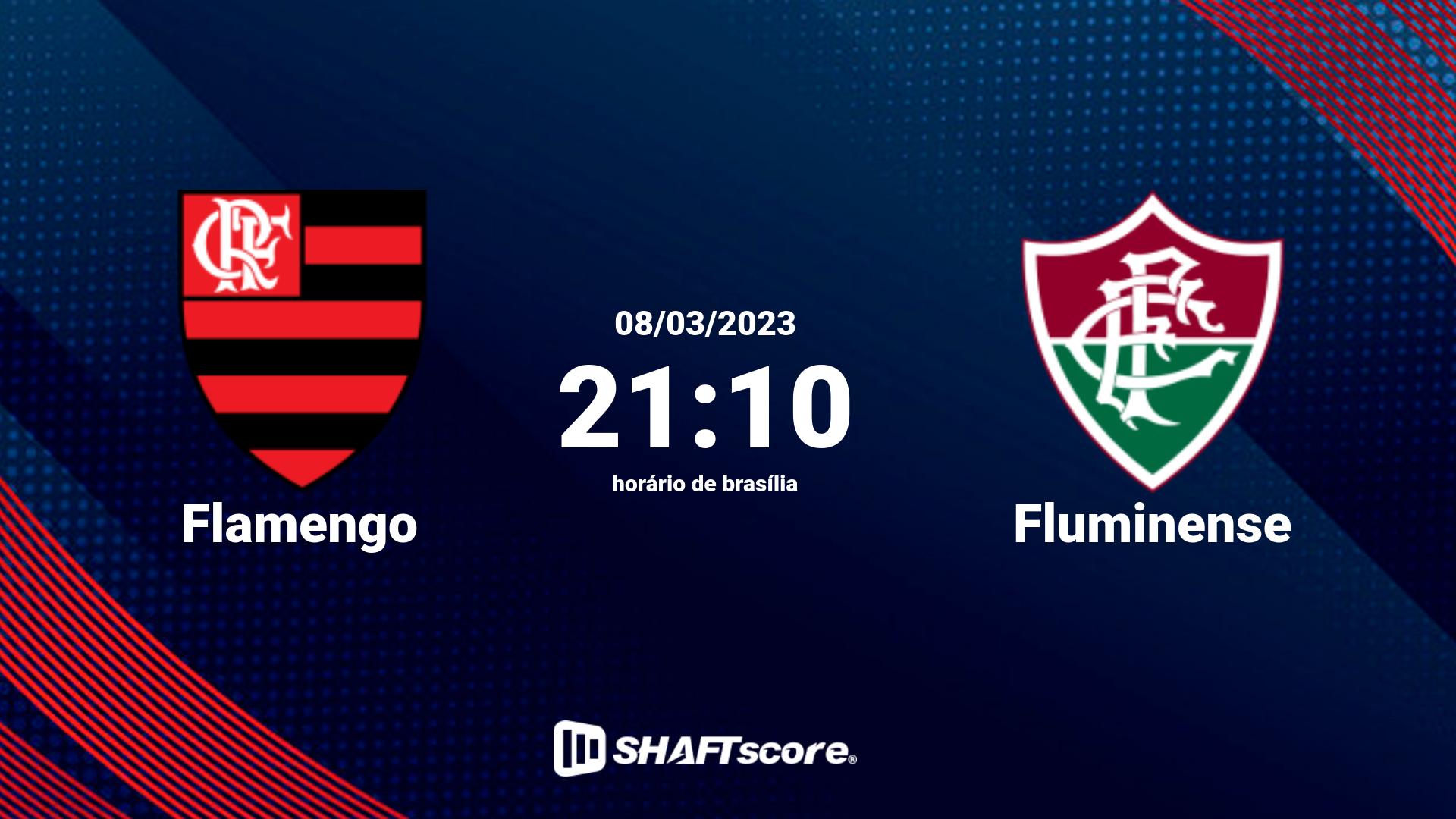 Estatísticas do jogo Flamengo vs Fluminense 08.03 21:10