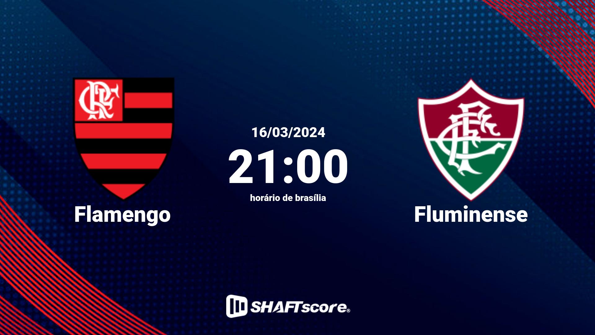 Estatísticas do jogo Flamengo vs Fluminense 16.03 21:00