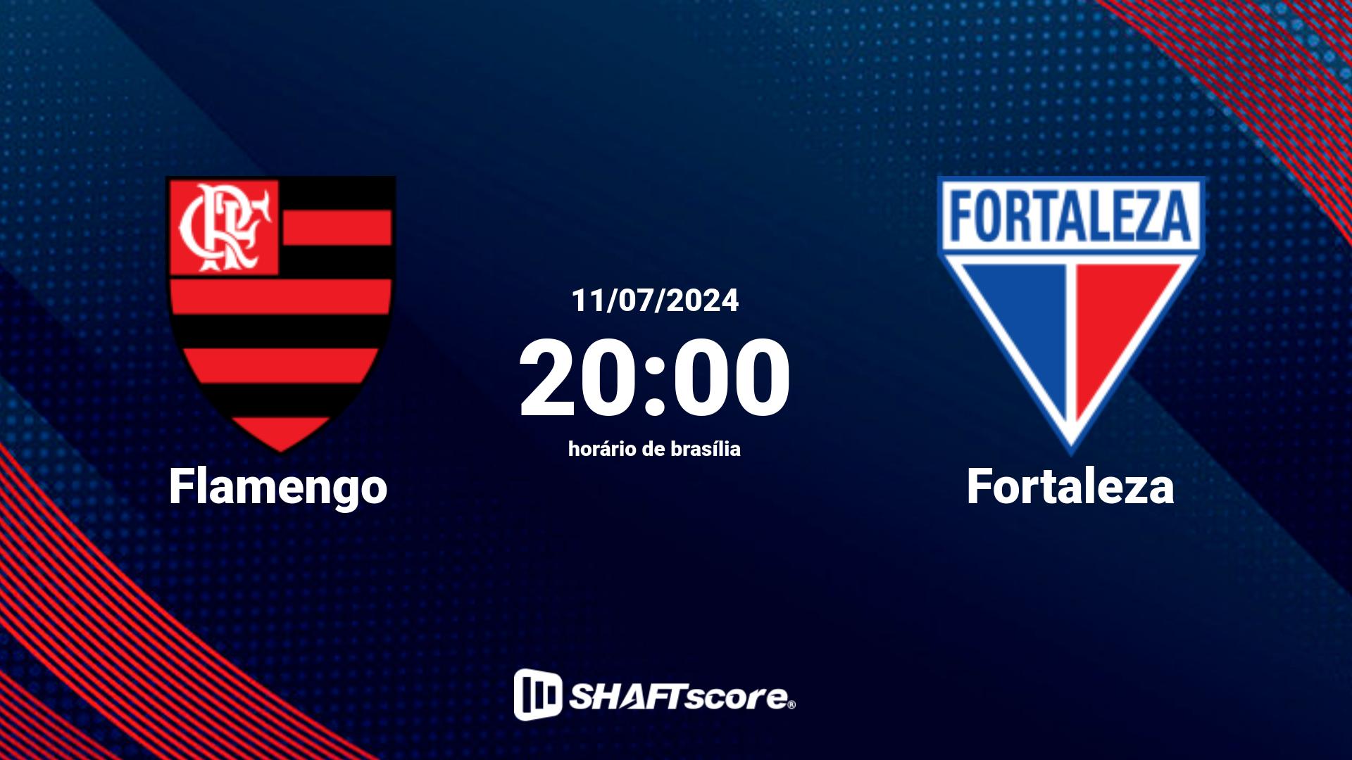 Estatísticas do jogo Flamengo vs Fortaleza 11.07 20:00