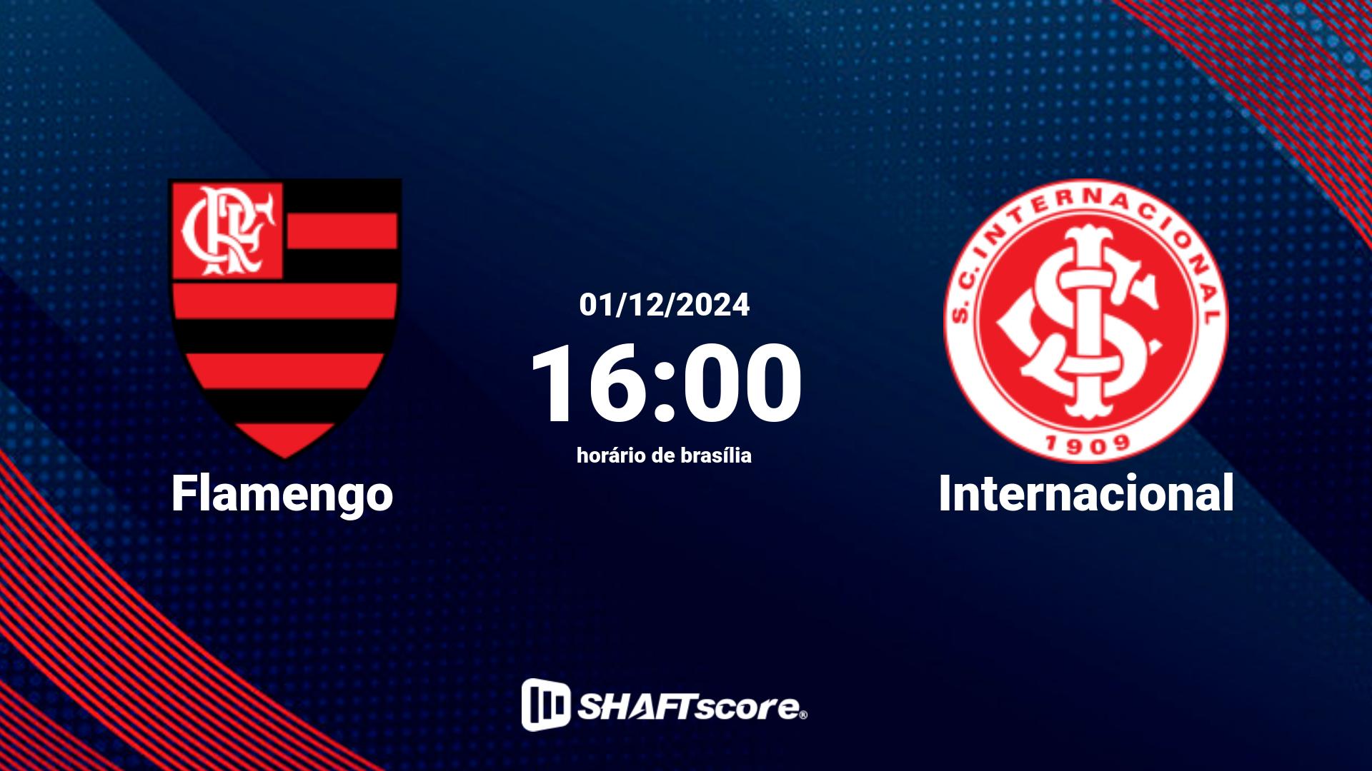 Estatísticas do jogo Flamengo vs Internacional 01.12 16:00