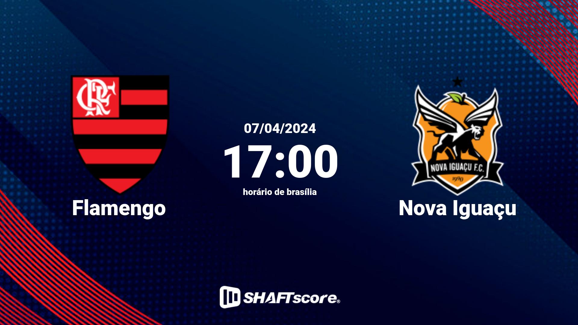 Estatísticas do jogo Flamengo vs Nova Iguaçu 07.04 17:00