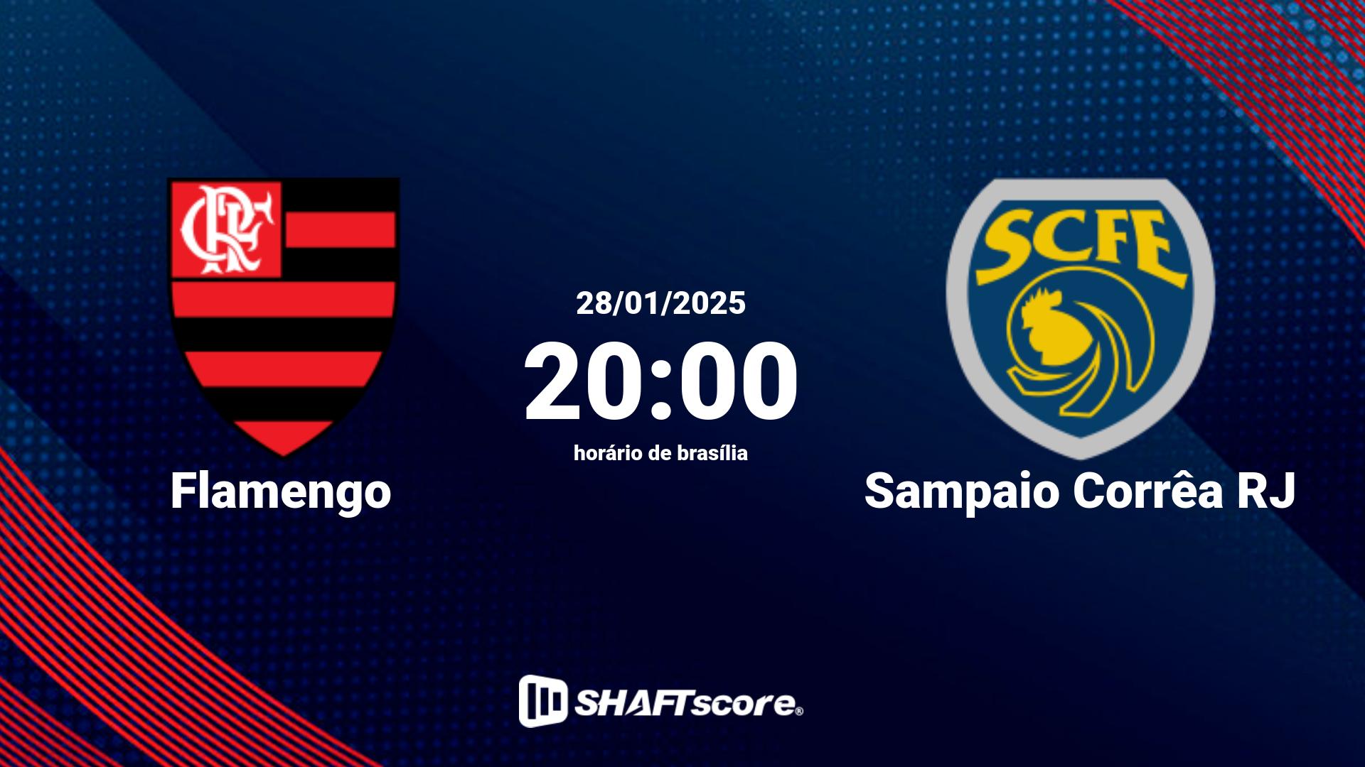 Estatísticas do jogo Flamengo vs Sampaio Corrêa RJ 28.01 20:00