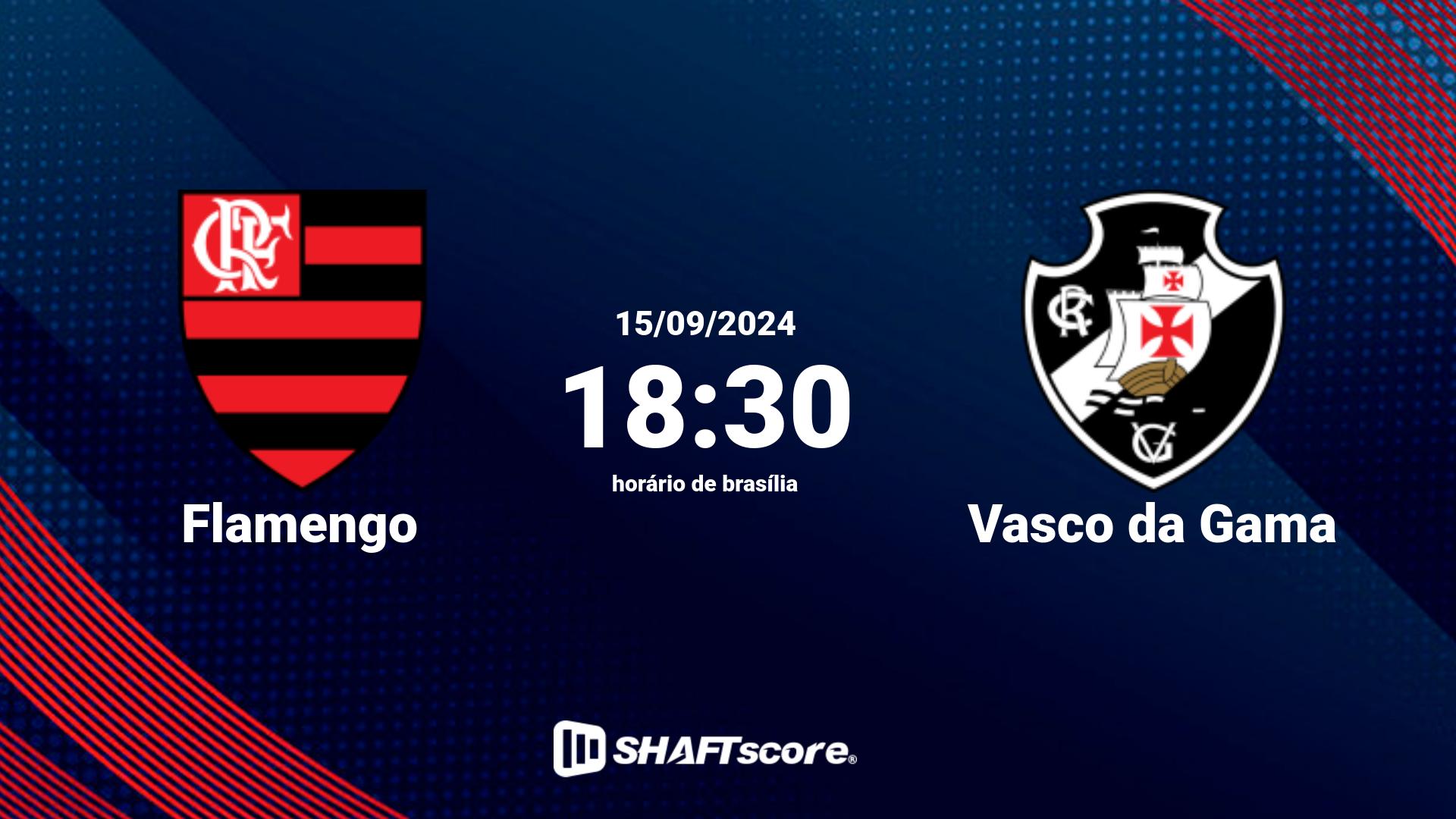 Estatísticas do jogo Flamengo vs Vasco da Gama 15.09 18:30