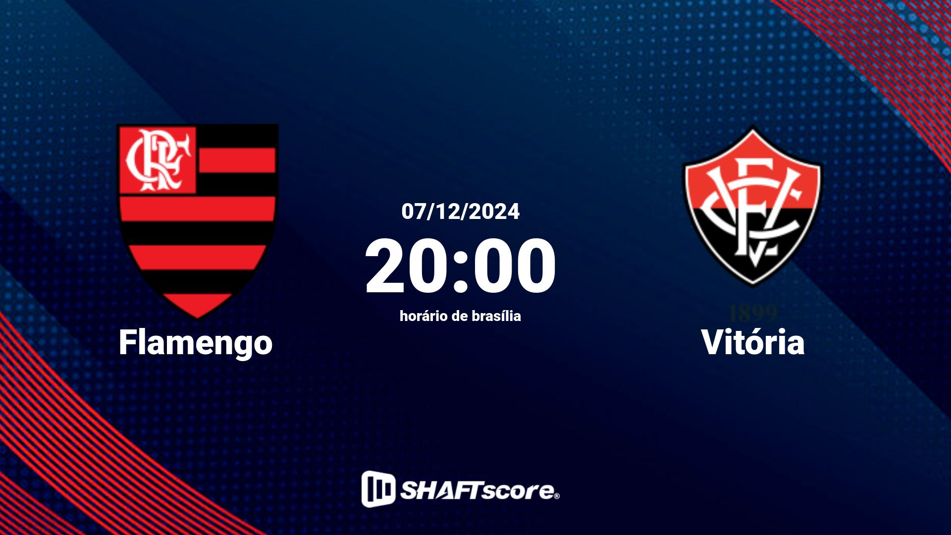 Estatísticas do jogo Flamengo vs Vitória 07.12 20:00