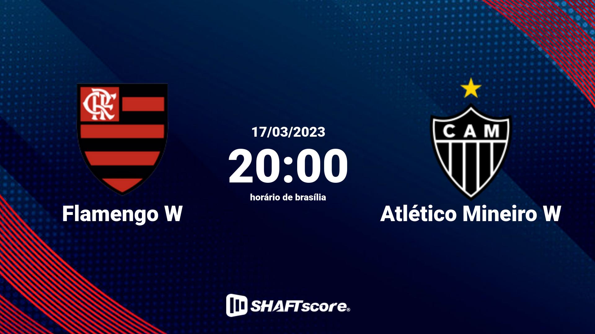 Estatísticas do jogo Flamengo W vs Atlético Mineiro W 17.03 20:00