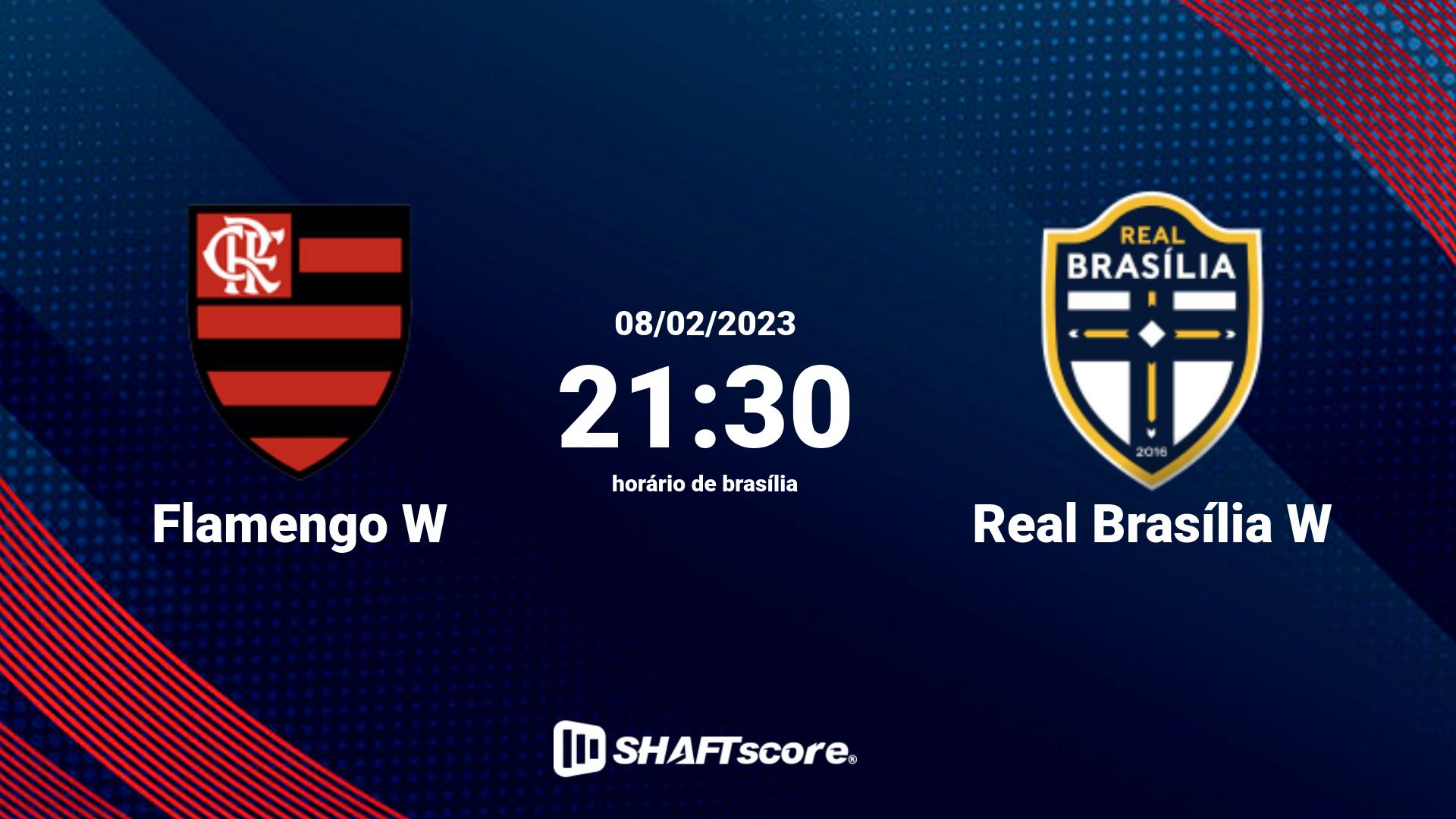 Estatísticas do jogo Flamengo W vs Real Brasília W 08.02 21:30