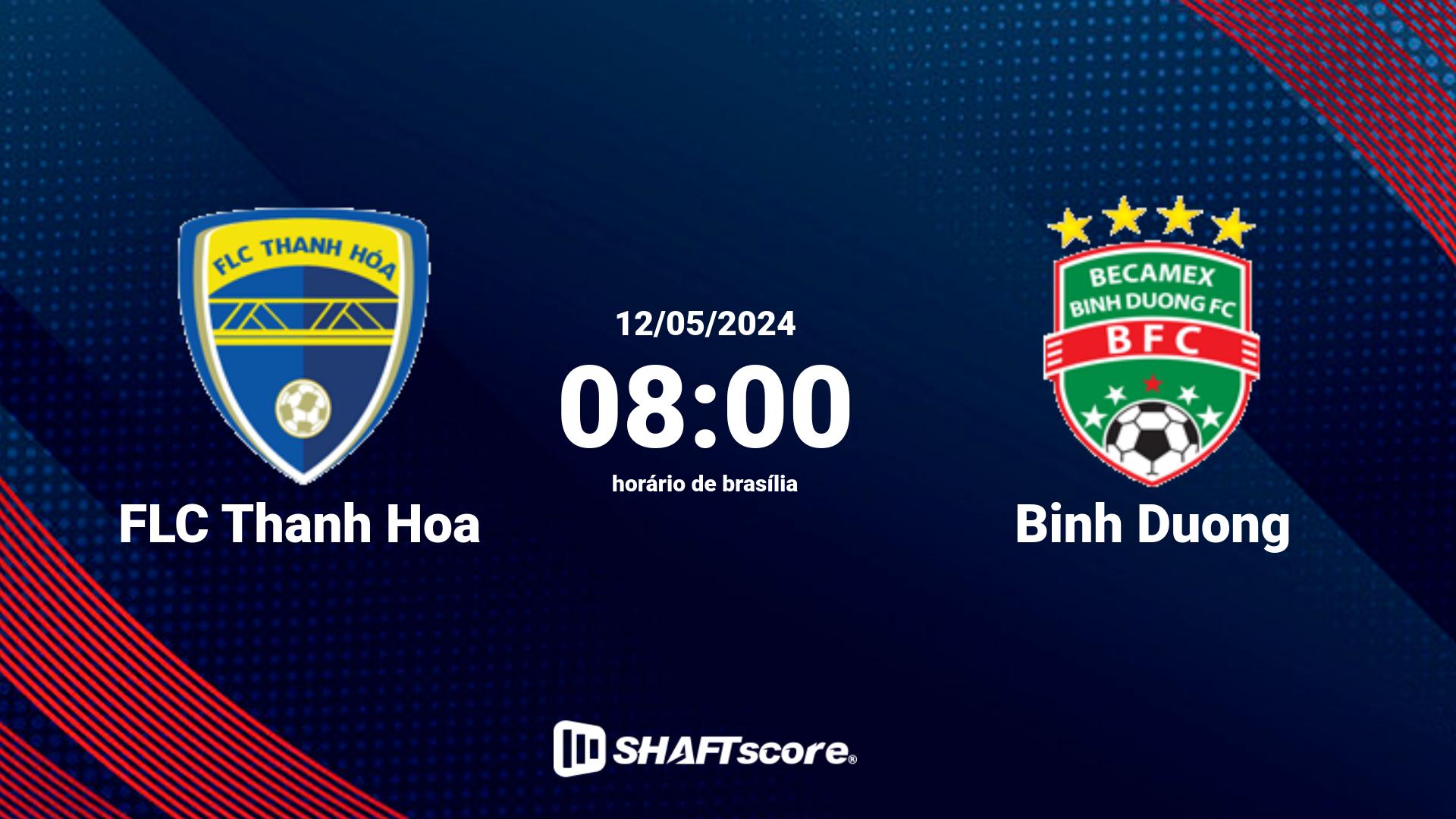 Estatísticas do jogo FLC Thanh Hoa vs Binh Duong 12.05 08:00