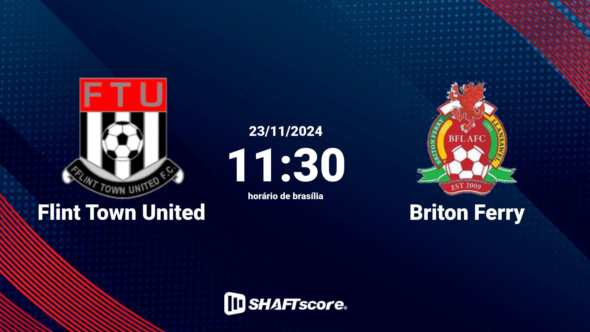 Estatísticas do jogo Flint Town United vs Briton Ferry 23.11 11:30