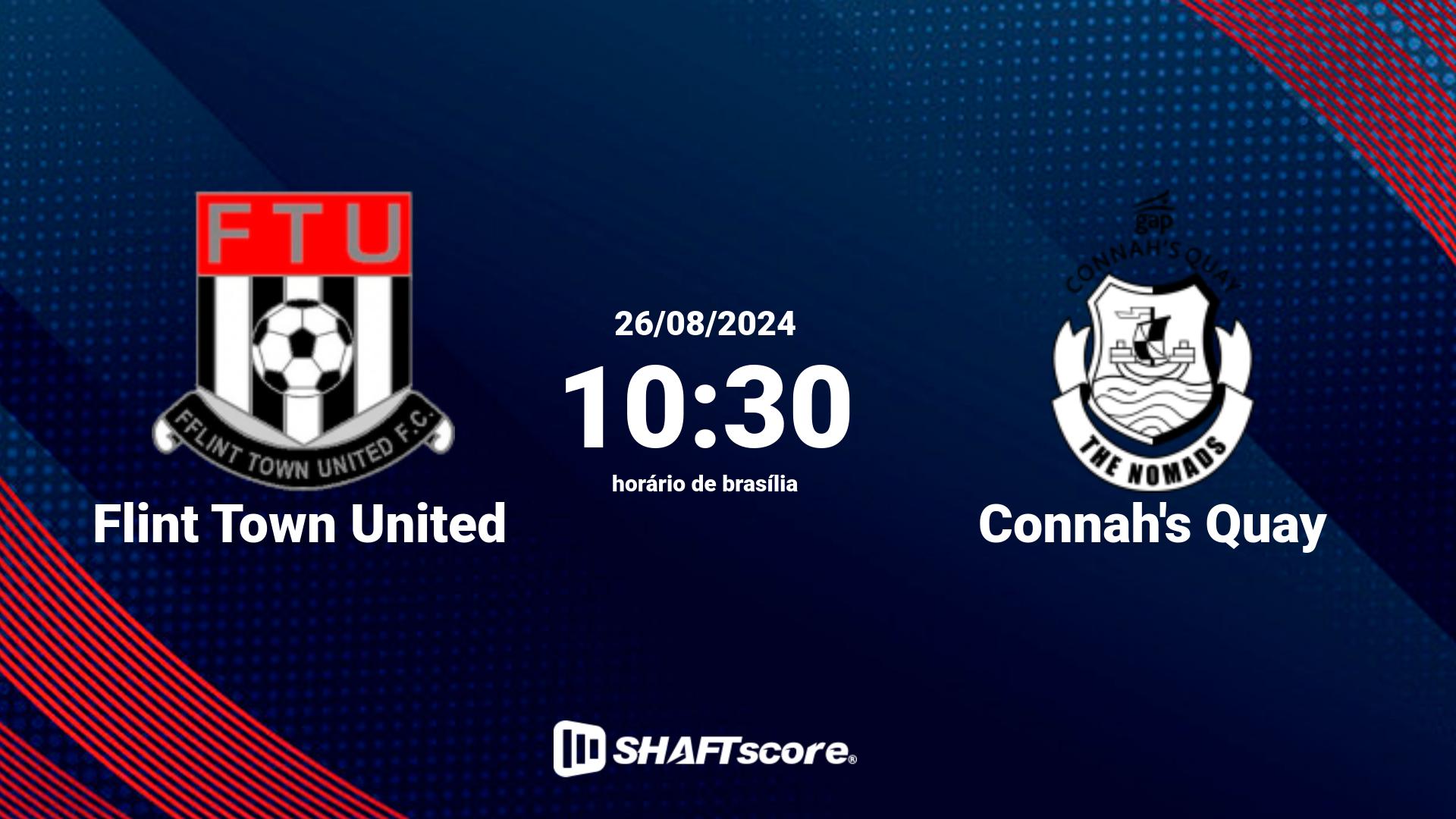 Estatísticas do jogo Flint Town United vs Connah's Quay 26.08 10:30