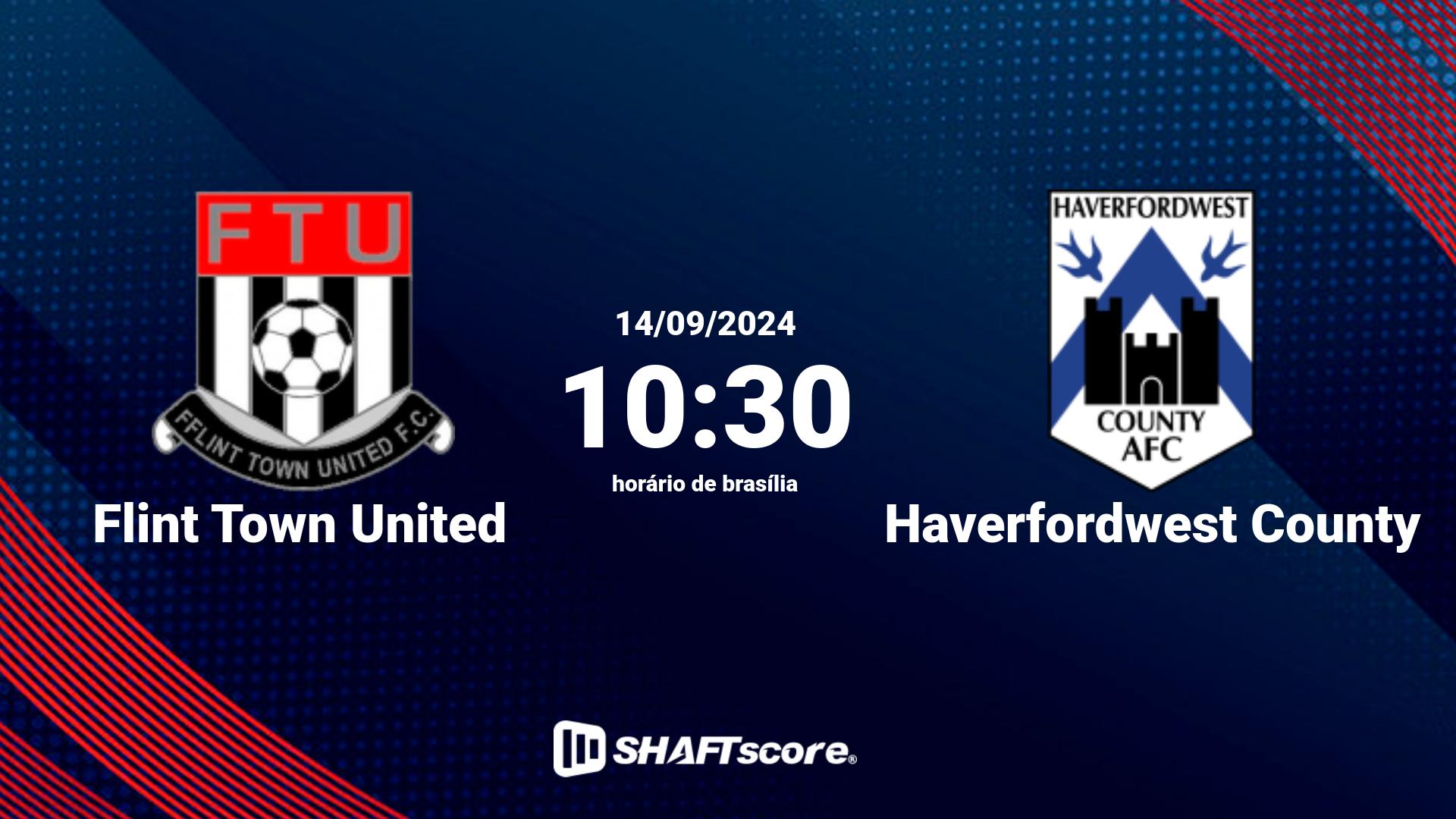 Estatísticas do jogo Flint Town United vs Haverfordwest County 14.09 10:30