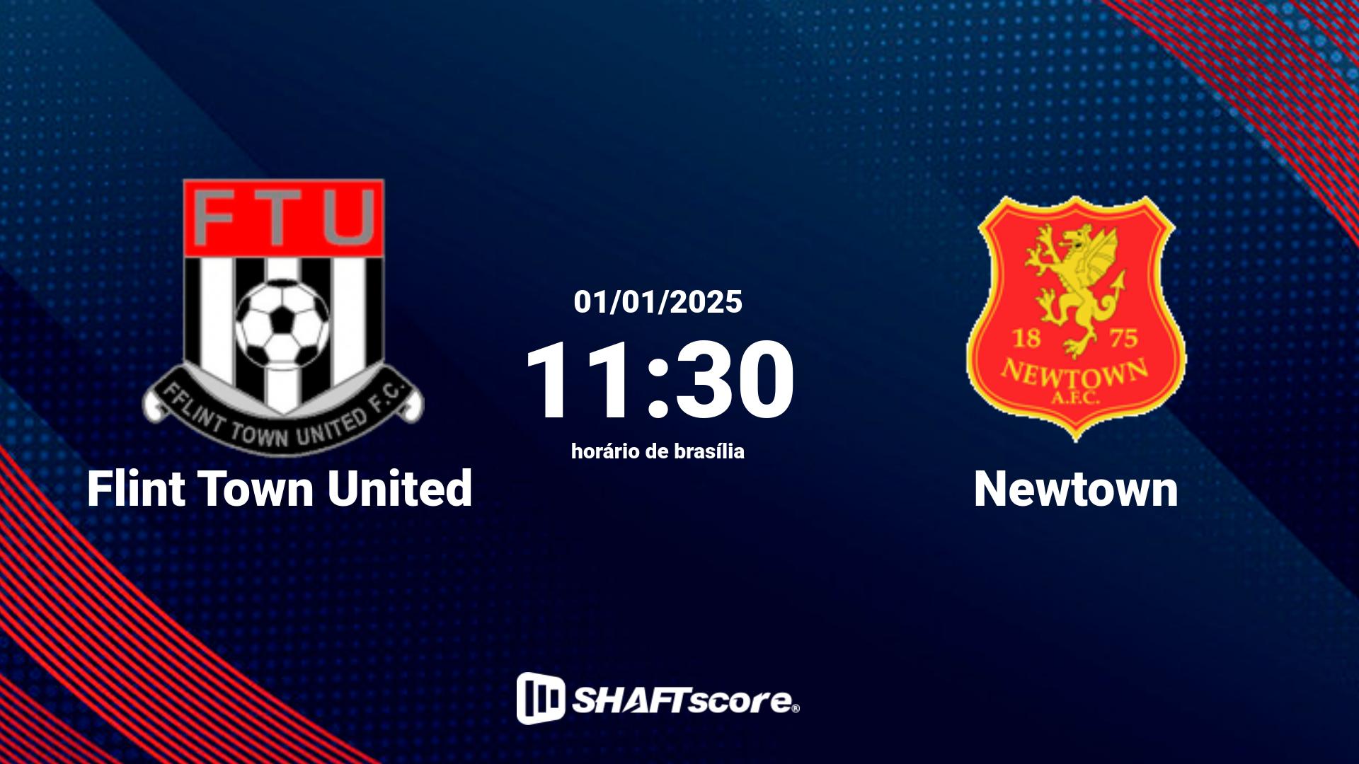 Estatísticas do jogo Flint Town United vs Newtown 01.01 11:30